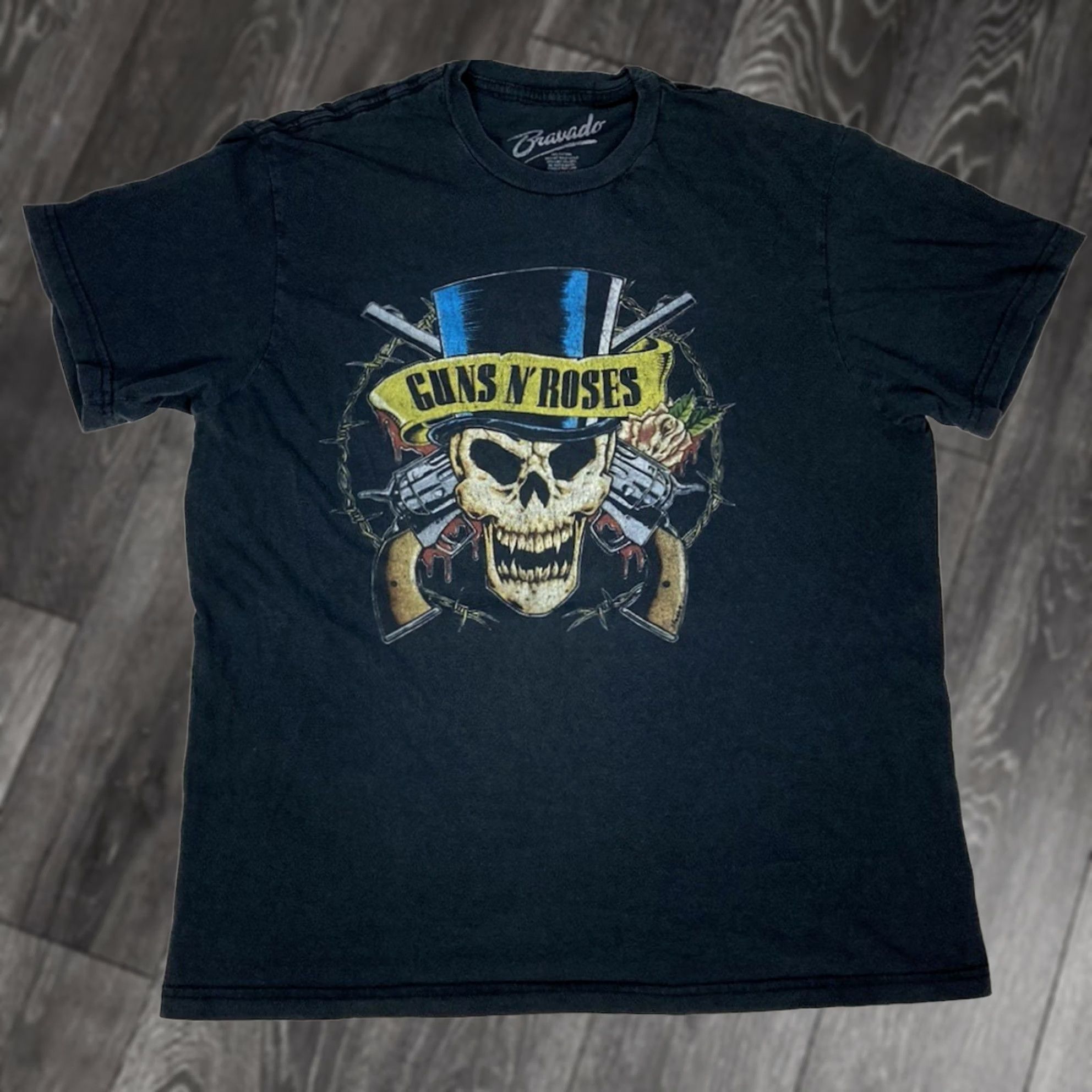 Bravado Guns N Rose Suicide Skull Retro Graphic T-shirt Men Large Black Bravado Cotton Crew Neck Short Sleeve Size US L / EU 52-54 / 3 - 1 Thumbnail