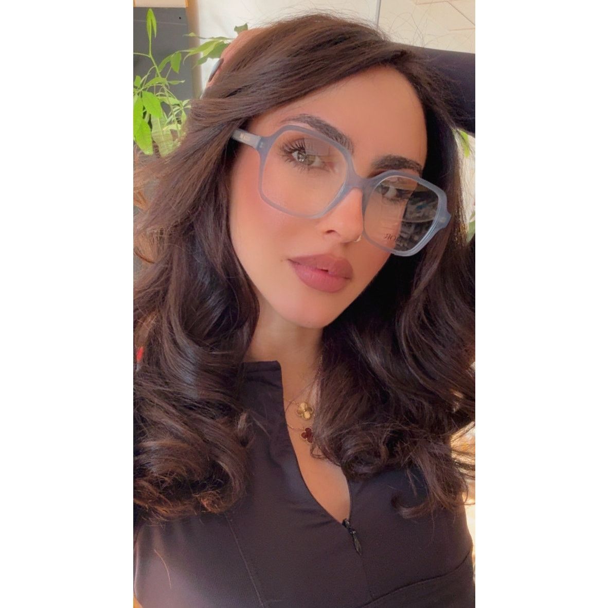 Dior NEW Dior DiorMidnightO S1I Square Eyeglasses Frames in Blue Size ONE SIZE - 2 Thumbnail