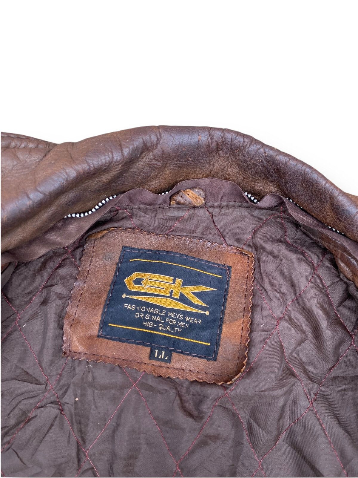Japanese Brand × Vintage Vintage 90s Fashionable Menswear Bomber Leather Jacket. #D9 Size US XL / EU 56 / 4 - 5 Thumbnail