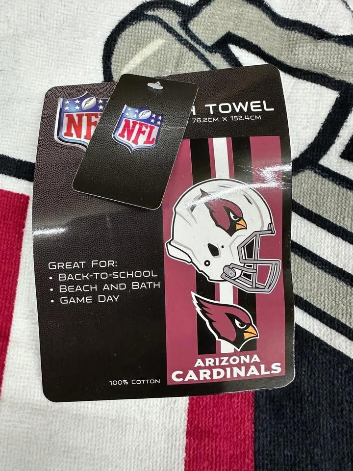 Designer Arizona Cardinals Beach Towel Size ONE SIZE - 2 Thumbnail