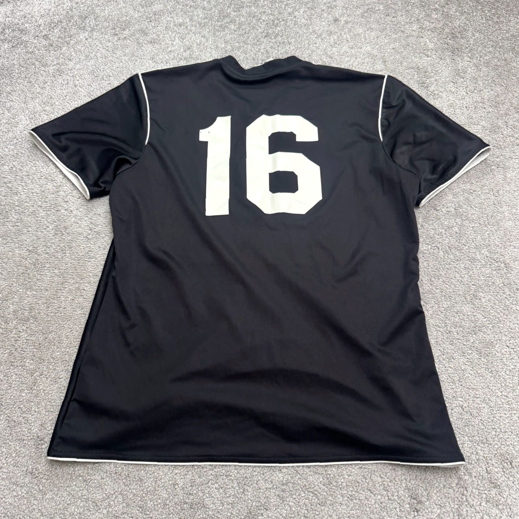 Adidas Adidas Climalite Soccer Jersey #16 T-Shirt Womens Medium Black White Striped Tee Size M / US 6-8 / IT 42-44 - 2 Thumbnail