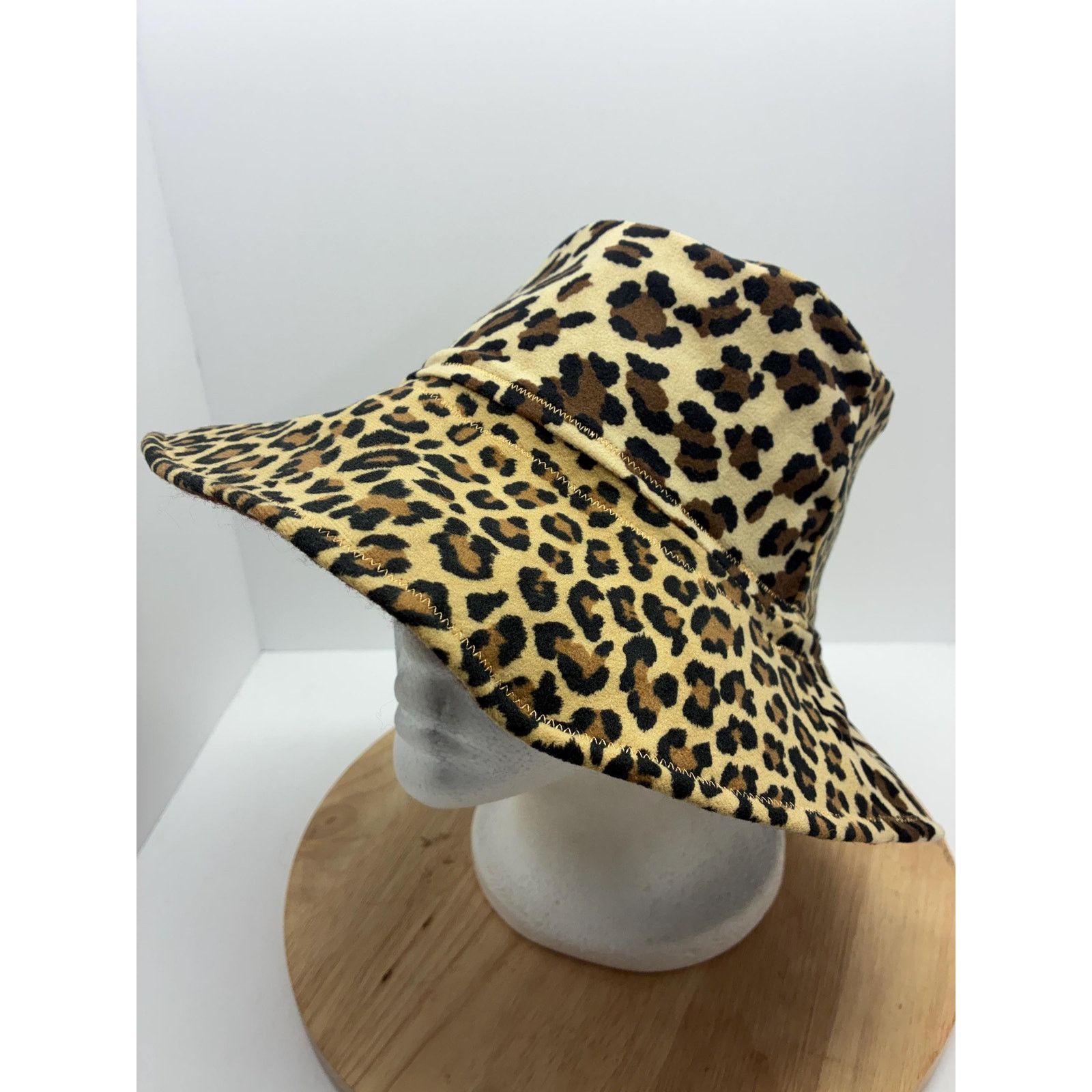 Other Leopard Print Bucket Hat – Large – Felt Lined, Soft Size ONE SIZE - 2 Thumbnail