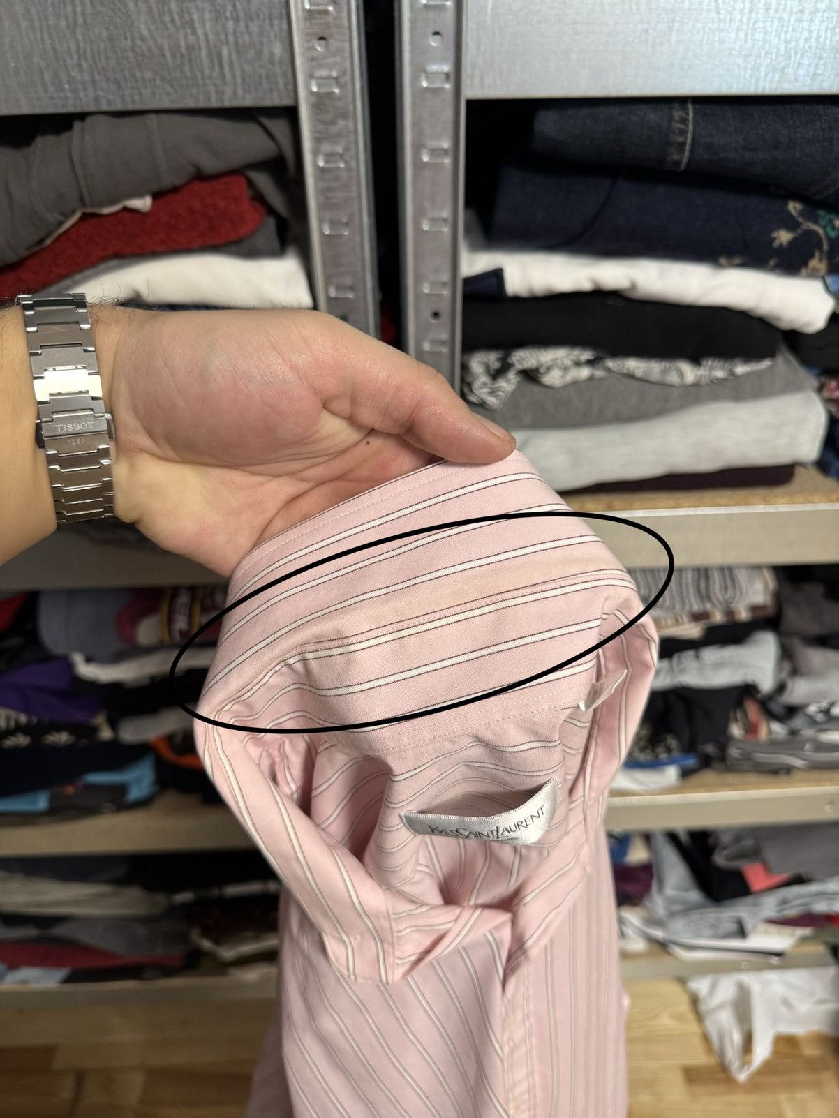 Yves Saint Laurent Vtg Yves Saint Laurent Long Sleeve Shirt Button Up YSL 40/41 Size US L / EU 52-54 / 3 - 5 Thumbnail