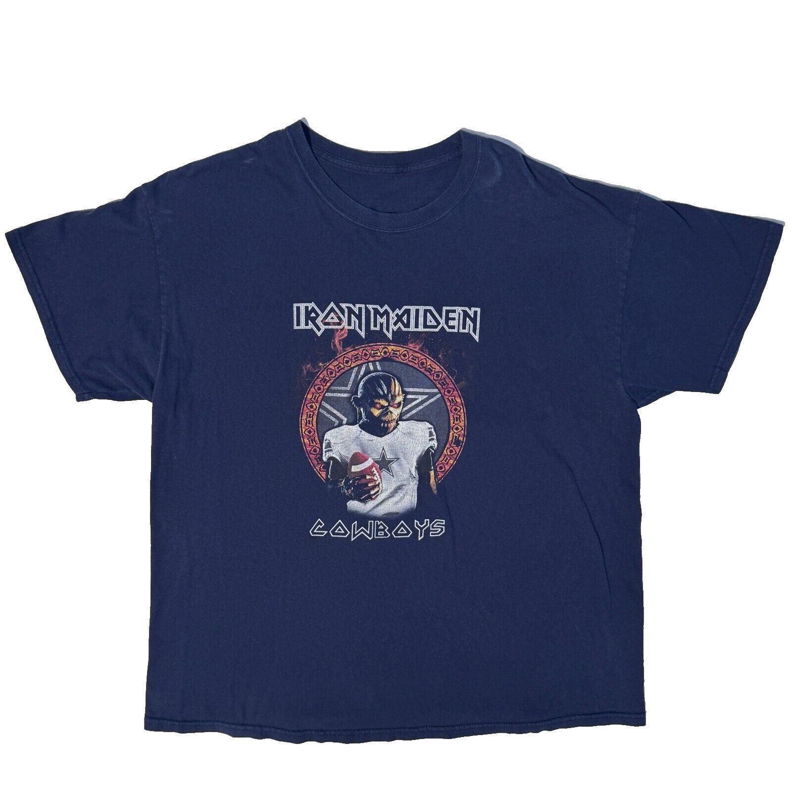 Iron Maiden Iron Maiden Heavy Metal Band Dallas Cowboys Tshirt - XL Size US XL / EU 56 / 4 - 1 Thumbnail
