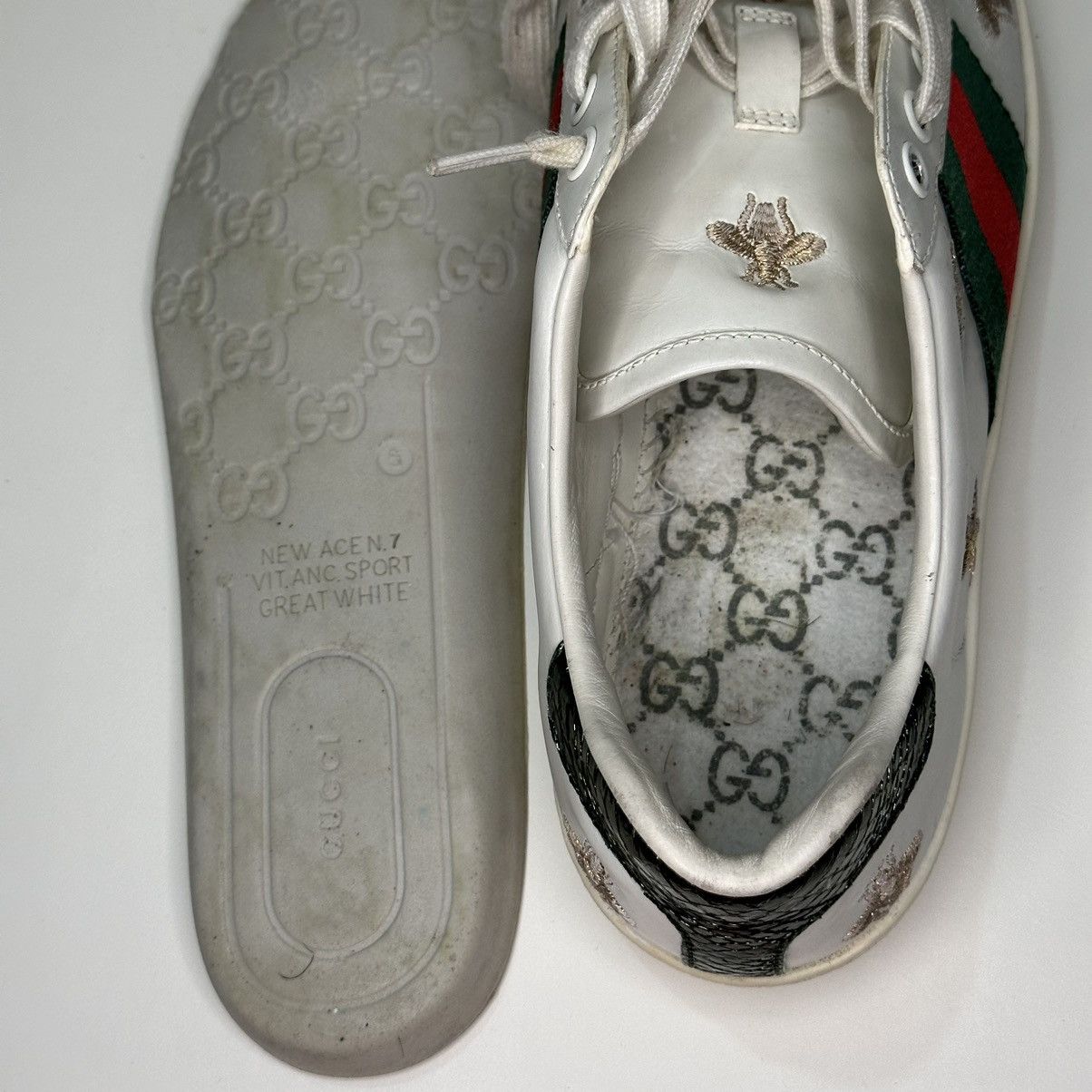 Gucci GUCCI ACE EMBROIDERED GUCCI 6 Size US 8 / EU 41 - 6 Thumbnail
