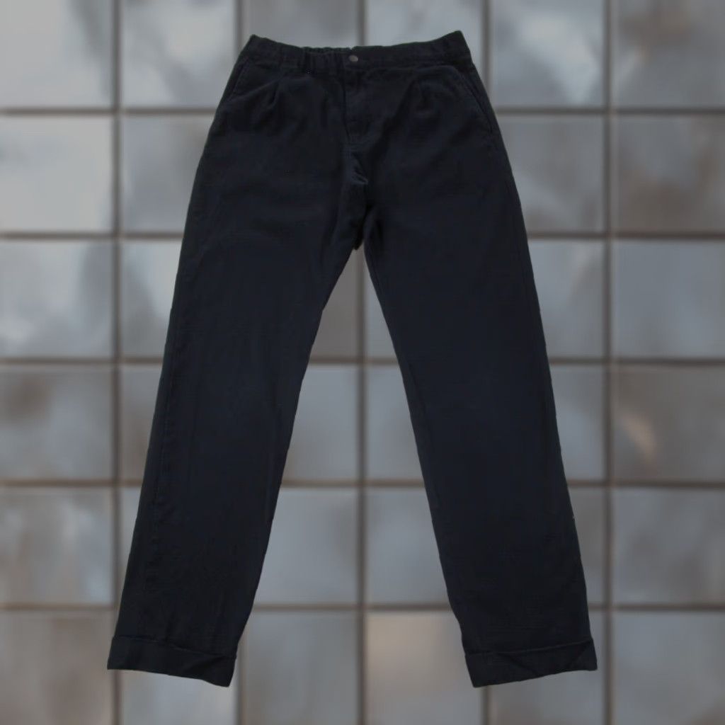 Paul Smith Paul Smith Pants Mens 28 Blue Chino Casual Preppy Regular Belt Loops Pleated Cuffed Straight Rise 10-12in Cotton Spandex Size US 28 / EU 44 - 1 Thumbnail