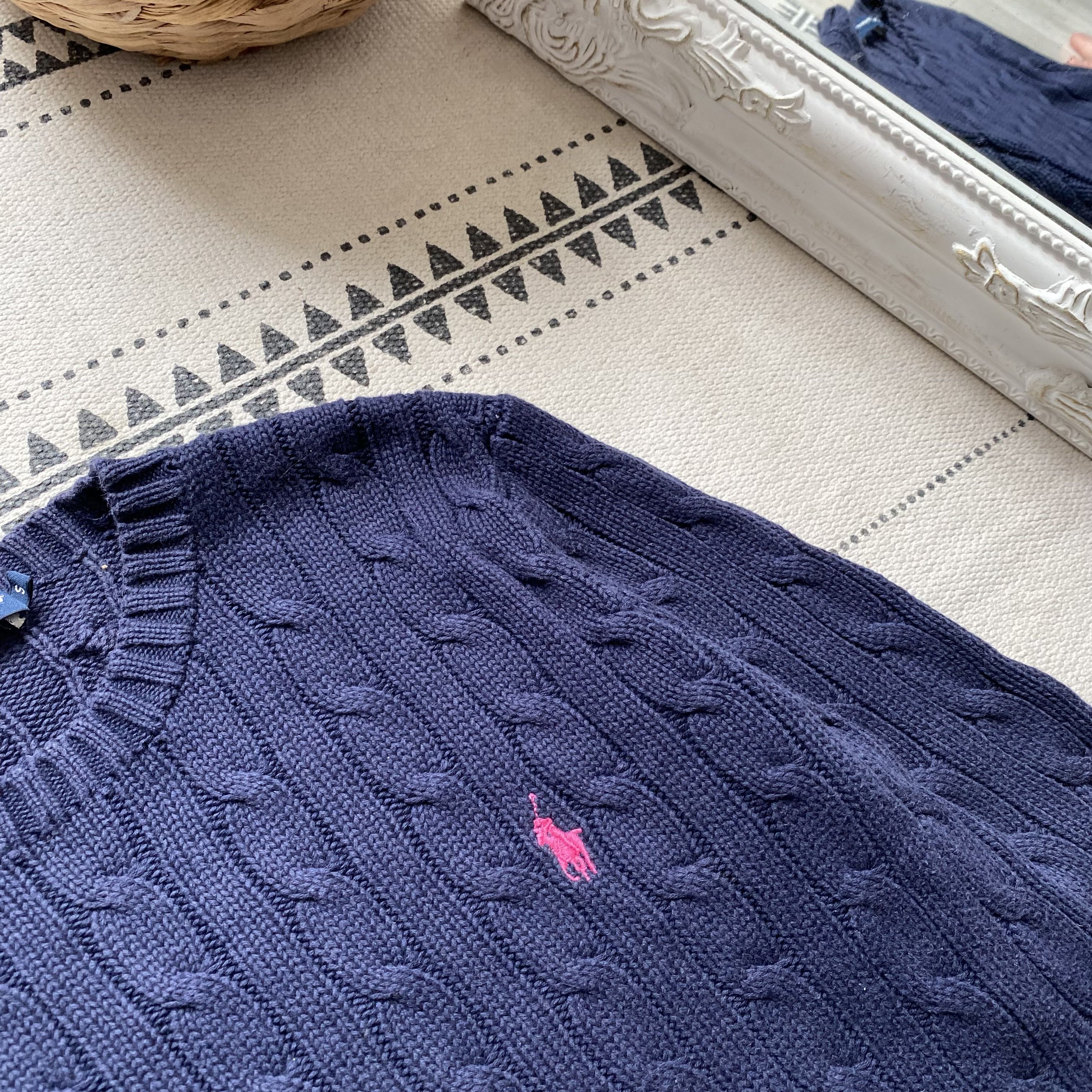 Polo Ralph Lauren 🔥90s Vintage Polo Ralph Lauren Cable Knit Sweater Faded Size S / US 4 / IT 40 - 7 Thumbnail