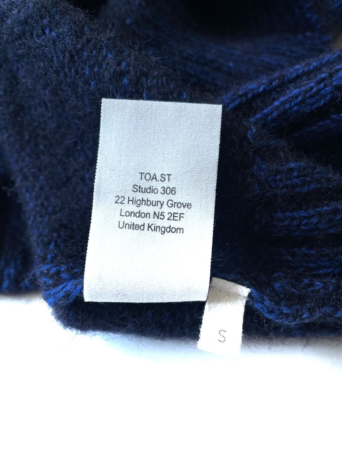 Designer TOAST Women Wool Alpaca Blue Cropped Cardigan Size S Size S / US 4 / IT 40 - 8 Thumbnail