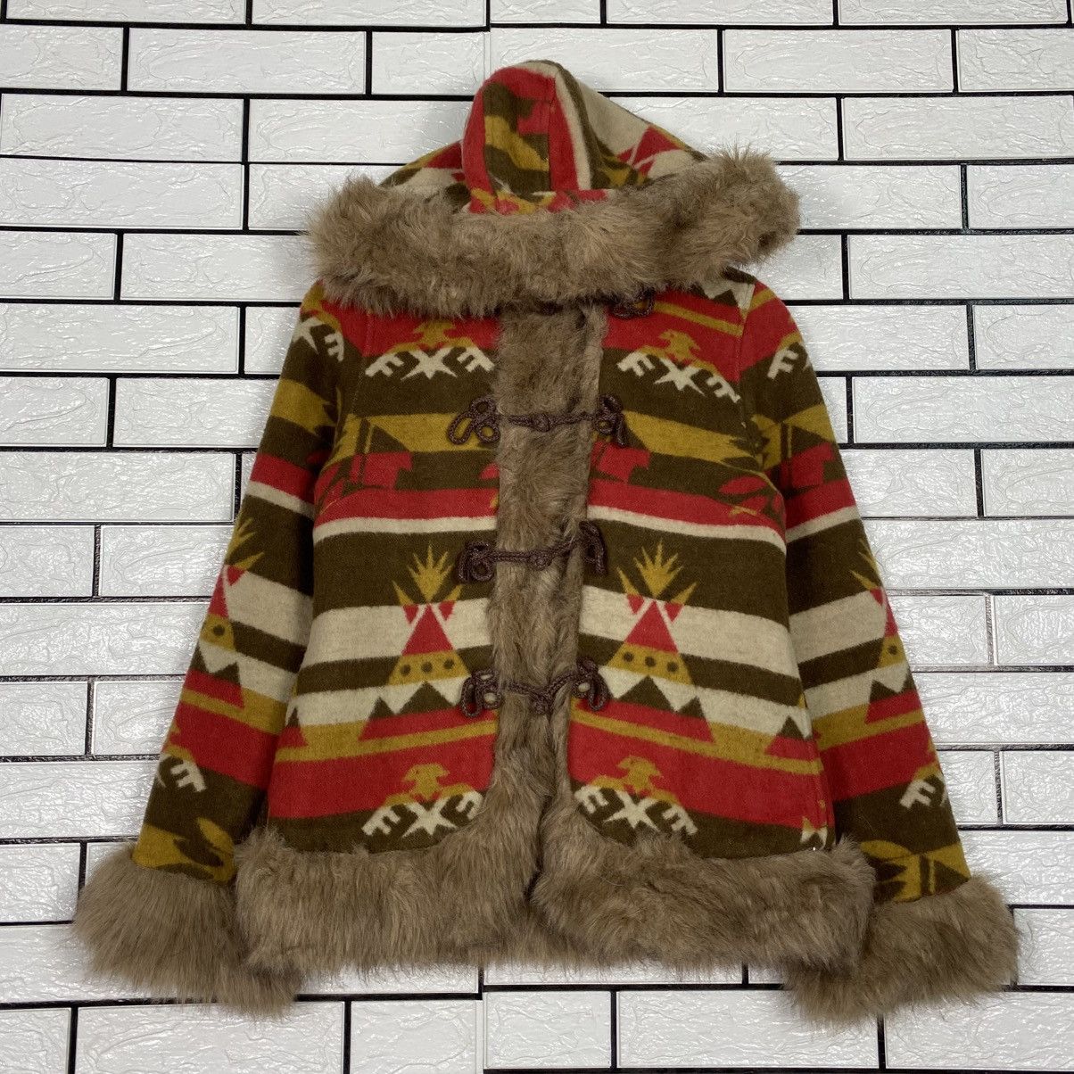 Hysteric Glamour Ozone Community Faux Fur Jacket Striped Design Size US M / EU 48-50 / 2 - 2 Thumbnail