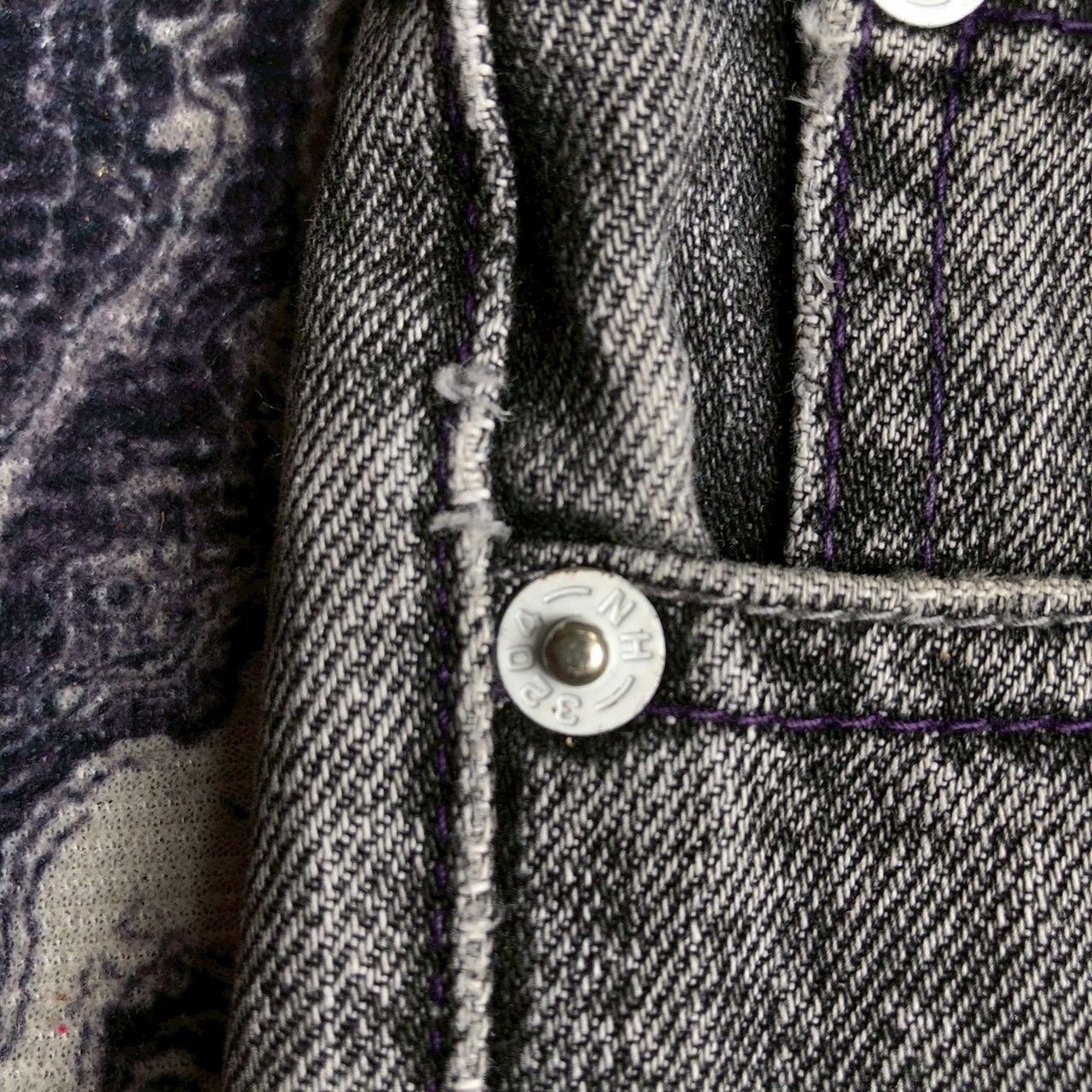 Neighborhood 2003 Neighborhood Savage Selvedge Distressed Cargo Denim Size US 33 - 13 Thumbnail