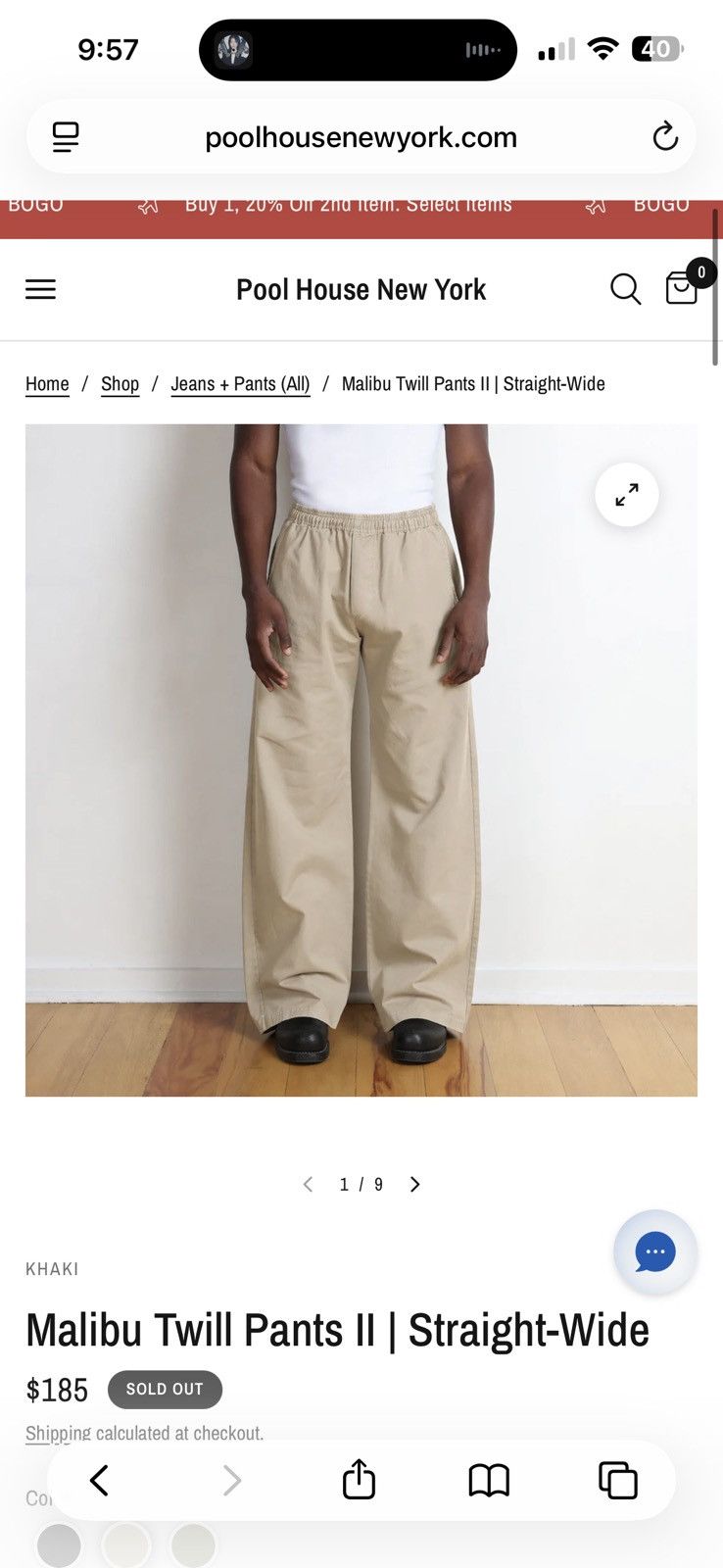 Pool house malibu twill pants