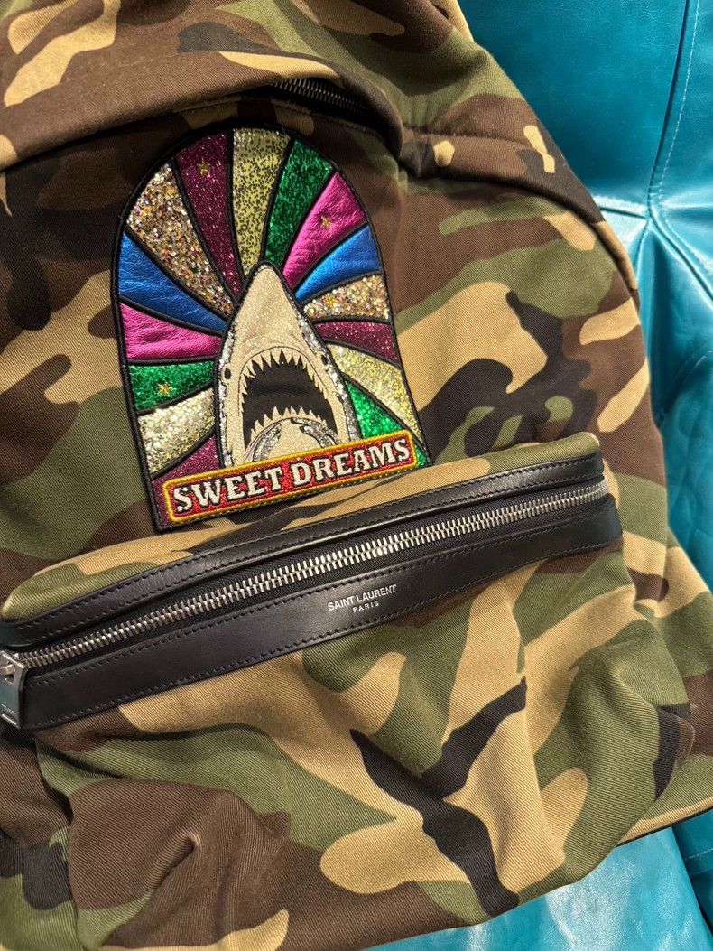 Saint Laurent Paris Saint laurent paris Camouflage canvas backpack 2506-Nextarr Size ONE SIZE - 2 Thumbnail