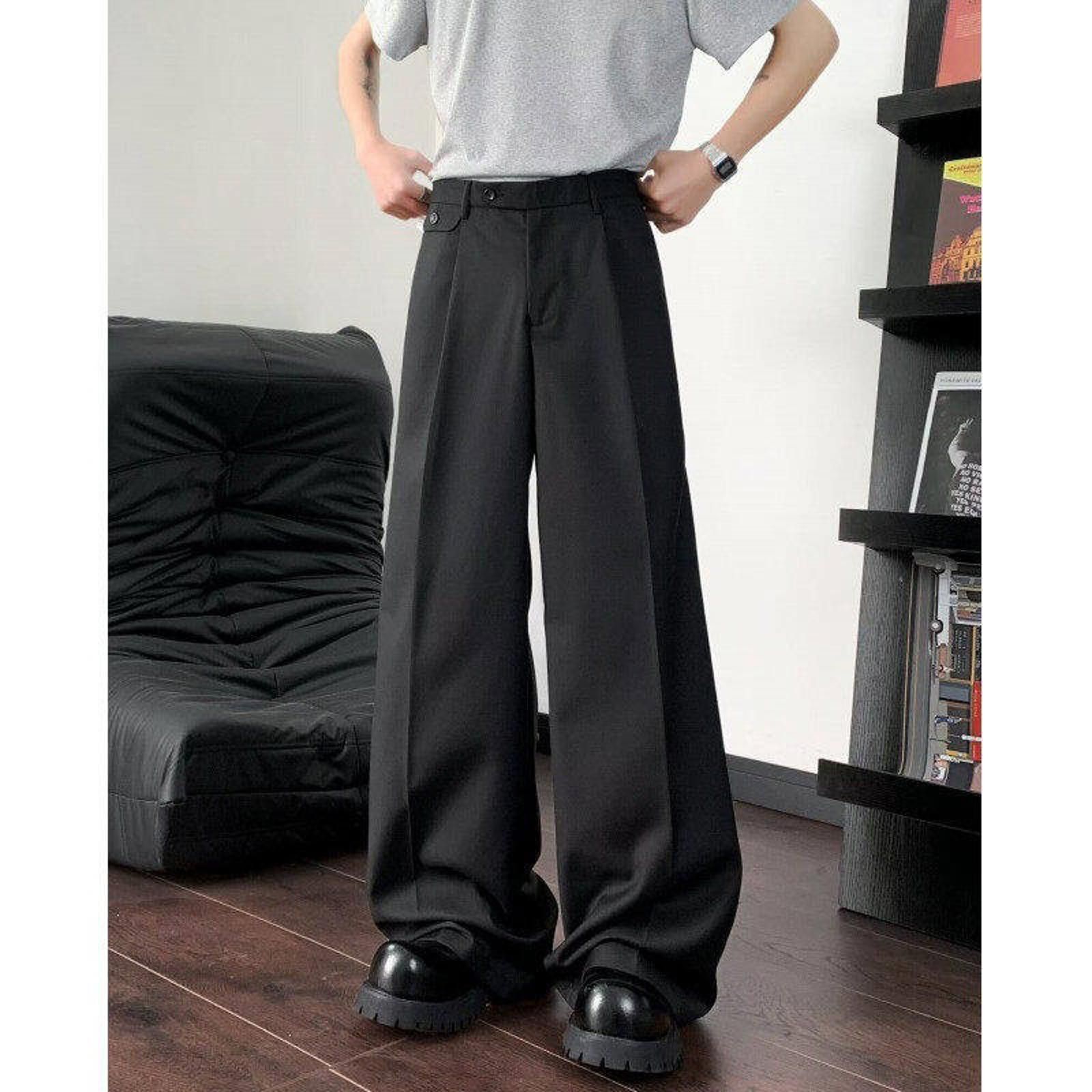 Vintage Baggy Black Wide-Leg Pants / Trousers Size US 32 / EU 48 - 3 Thumbnail