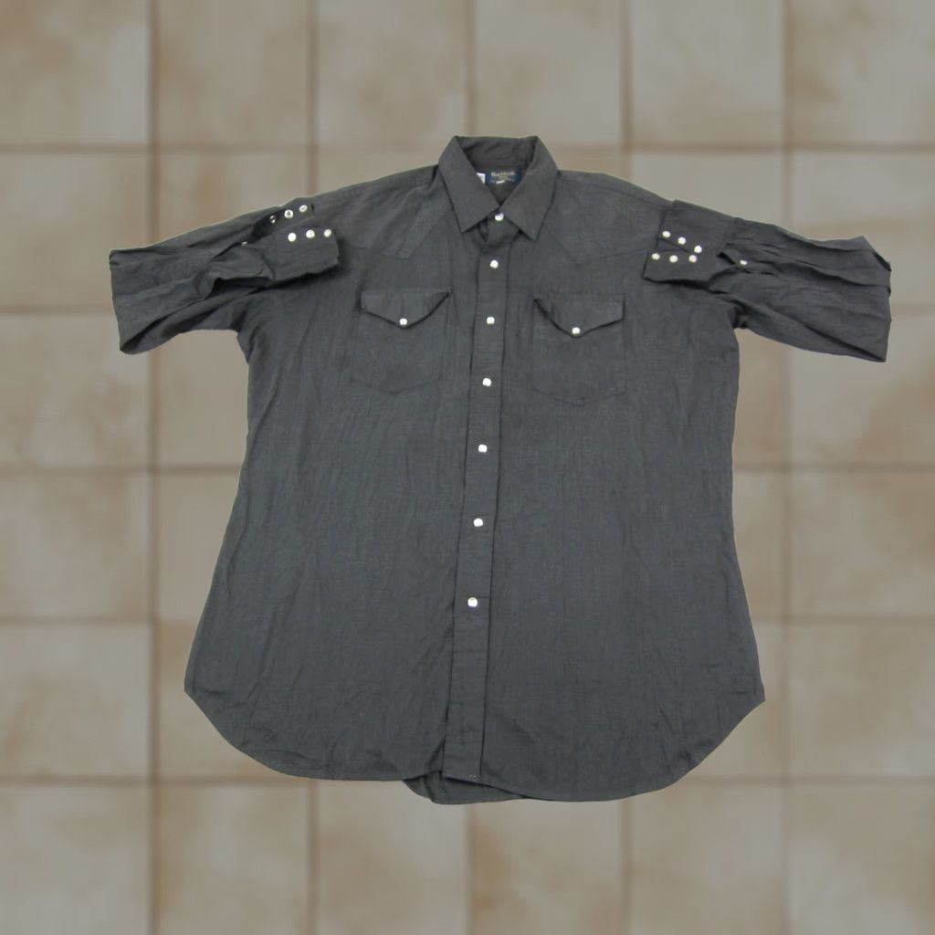 Vintage VINTAGE Ruddock Shirt Mens 2XL Black Western Snap Button Made in USA 90s Shirt Mens 2XL Black Western 90s Ruddock Shirt Size US XXL / EU 58 / 5 - 1 Thumbnail