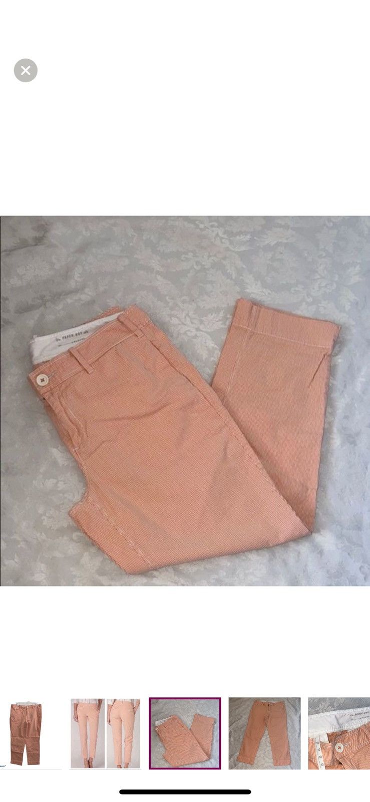 Anthropologie Anthropologie Paper boy pinstriped pants women’s size 10‎ Size 32" / US 10 / IT 46 - 4 Thumbnail