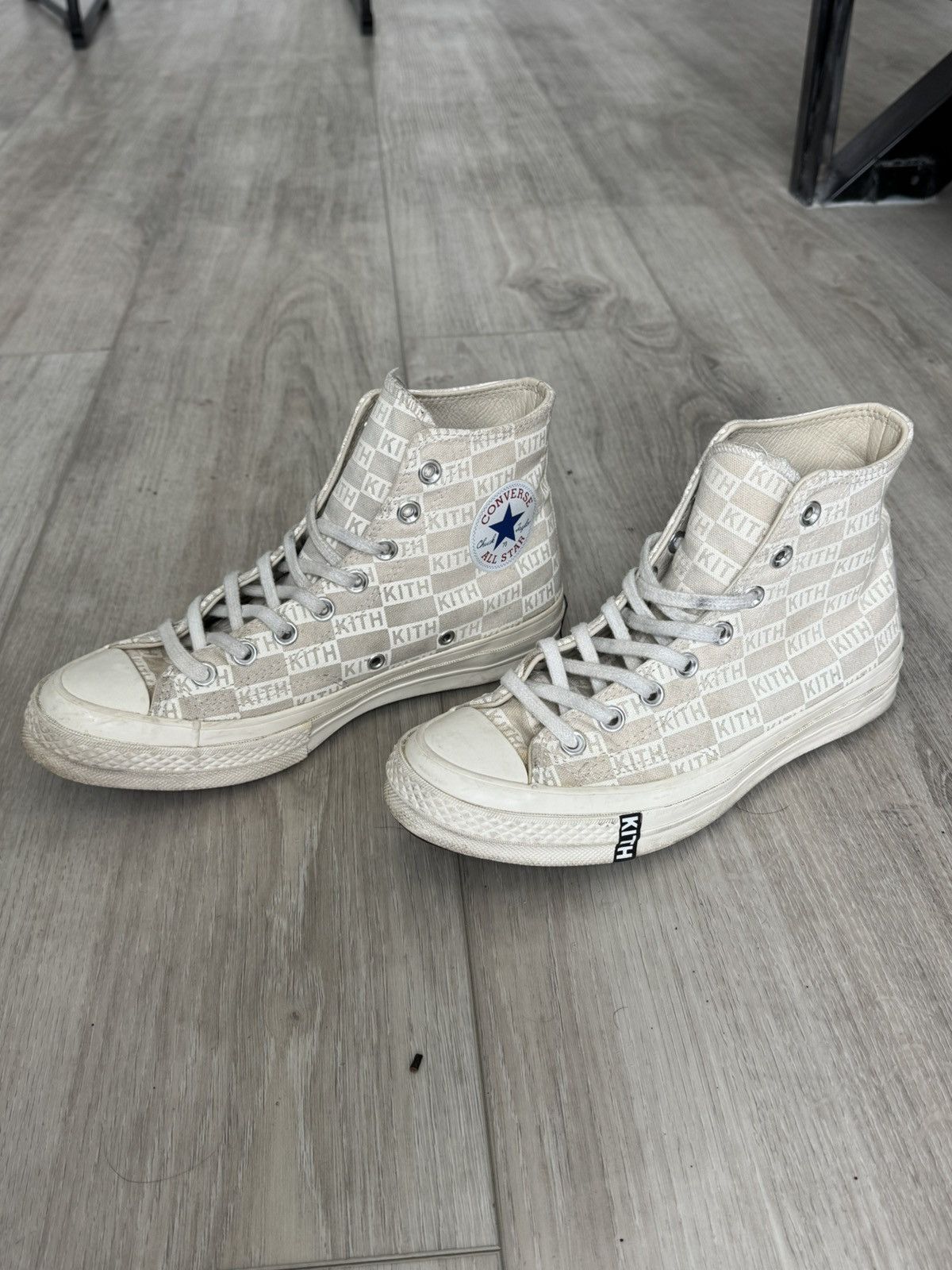 Converse × Kith Kith Converse Chuck Taylor All Star 70 Hi, Natural Monogram Size US 6.5 / EU 39-40 - 2 Thumbnail