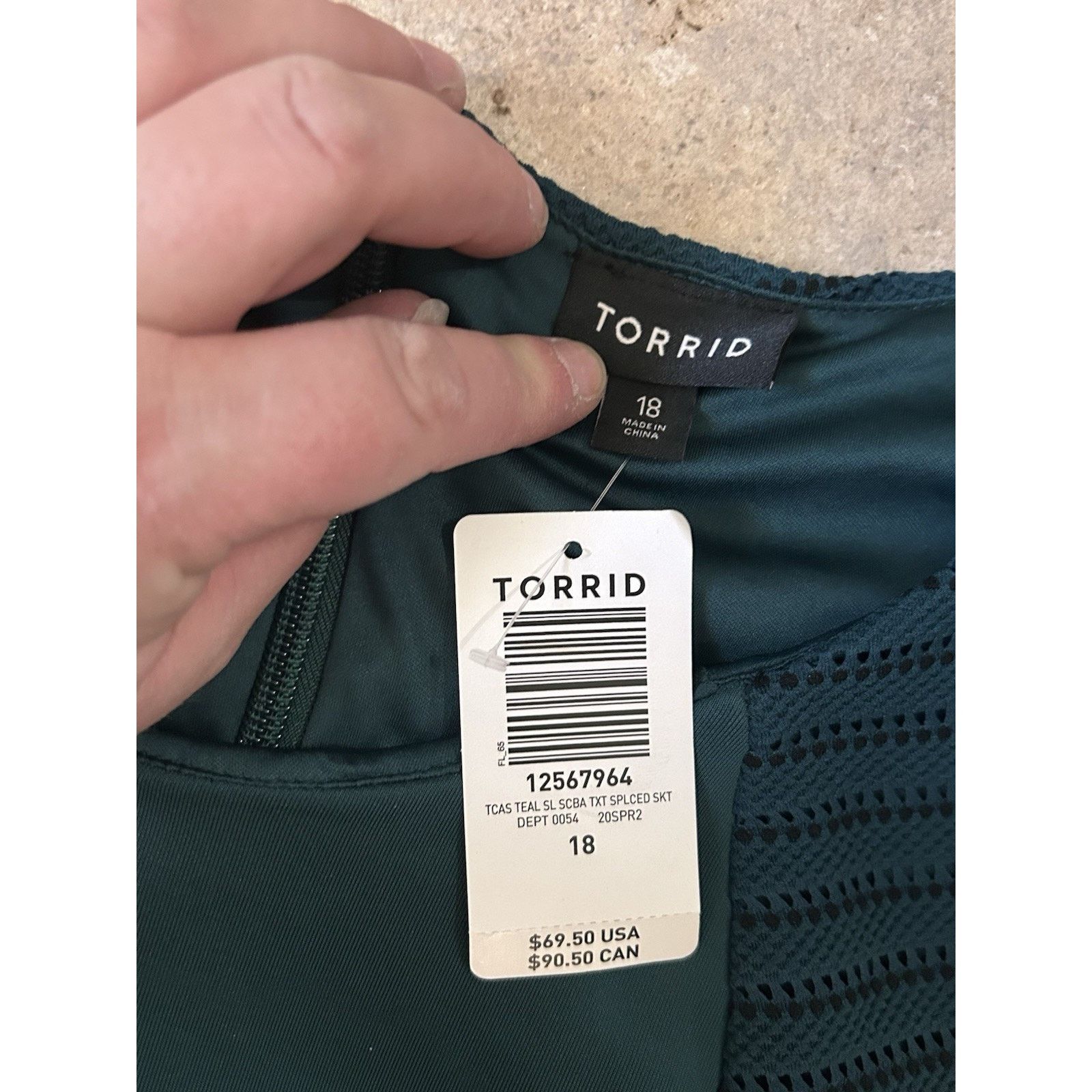 Other Torrid Fit And Flare Teal Green Dress 18 NWT Pockets Size XXL / US 16-18 / IT 52-54 - 6 Thumbnail