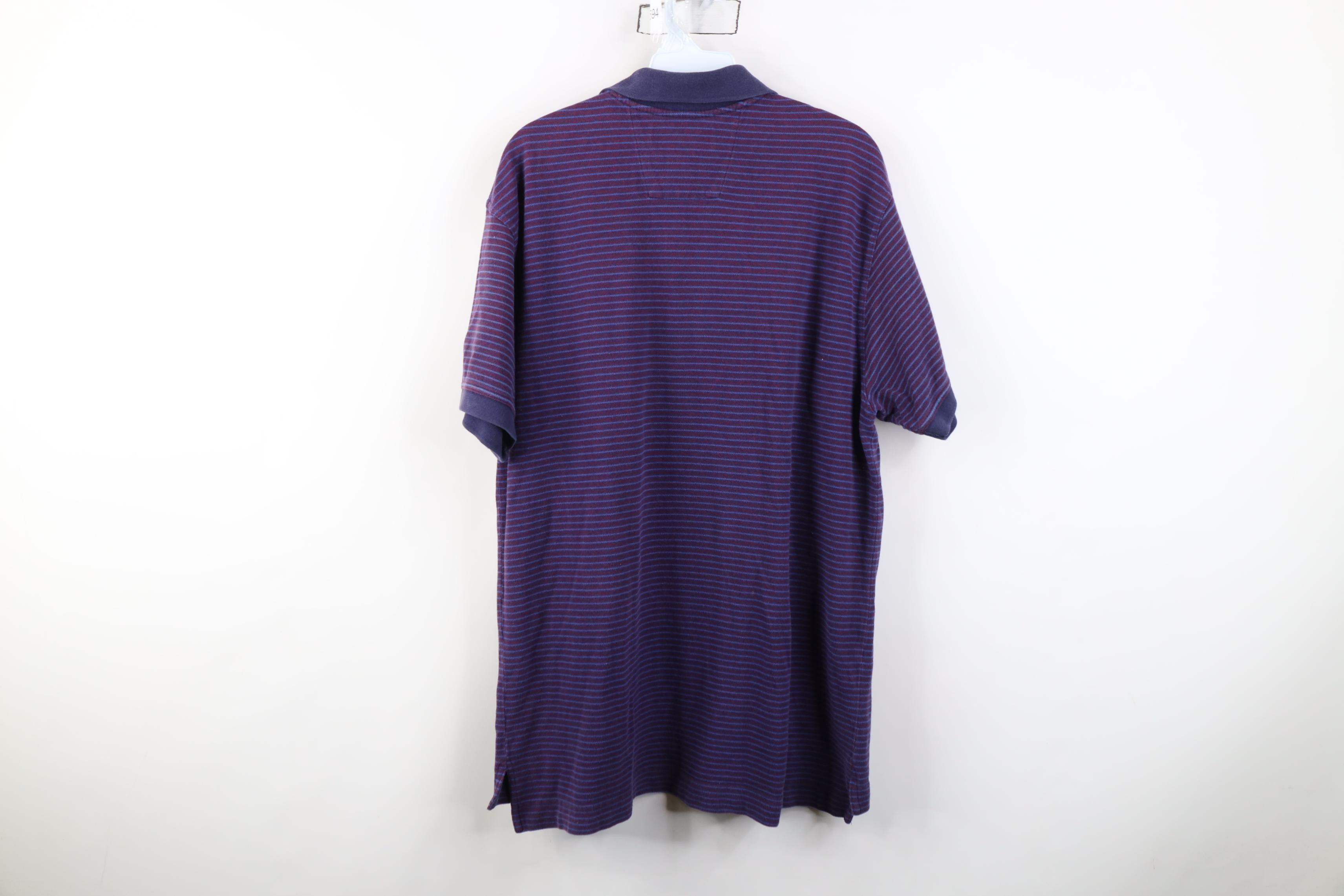 Vintage Vintage 90s Streetwear Striped Cotton Knit Golf Polo Shirt Size US L / EU 52-54 / 3 - 9 Thumbnail