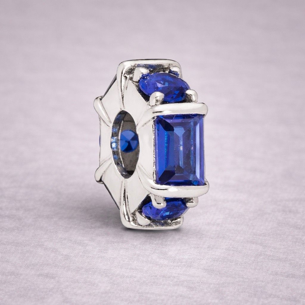 Other Pandora Ice Sculpture Blue Crystal Spacer Charm Size ONE SIZE - 1 Thumbnail