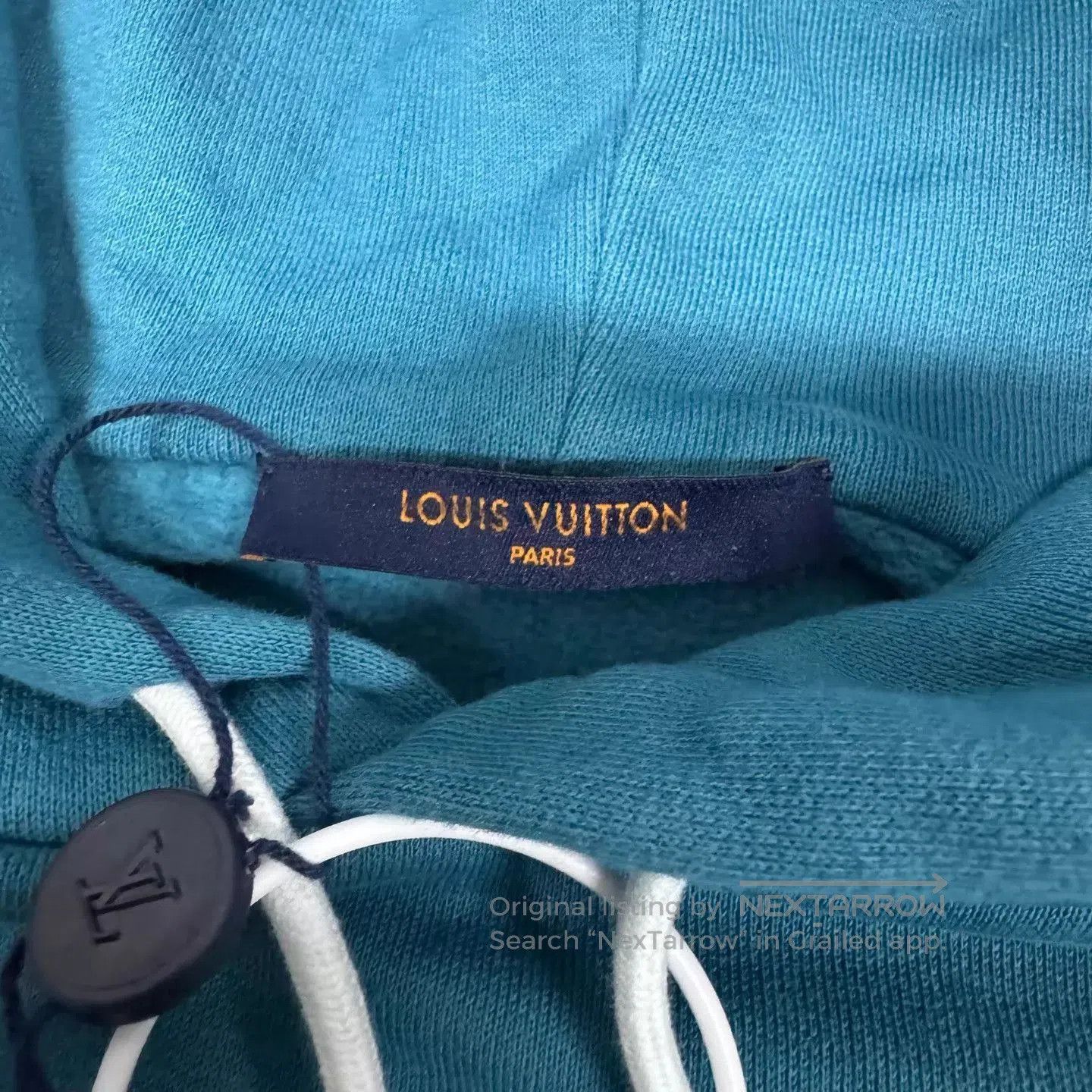 Louis Vuitton Blue Hoodie with Drawstring and Front Pocket. Size US XXL / EU 58 / 5 - 6 Thumbnail