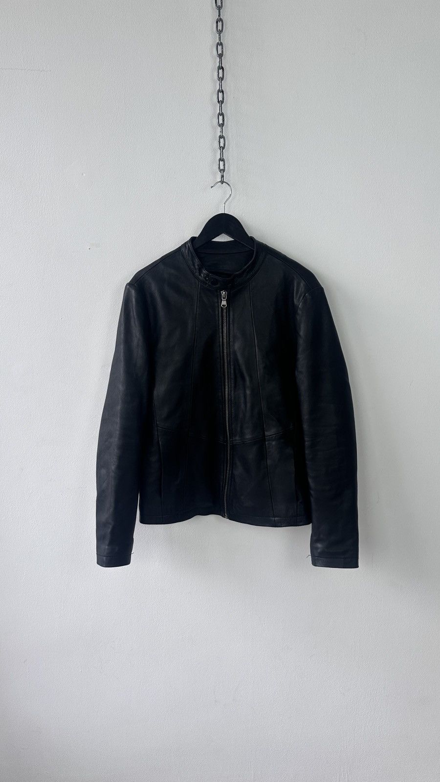 IKKS IKKS Lambskin Leather Jacket Cafe Racer Moto Biker Bomber L Size US L / EU 52-54 / 3 - 5 Thumbnail