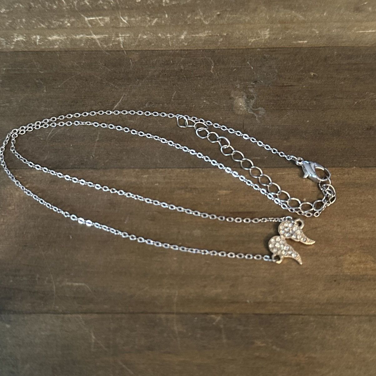 Other Silver tone paved angel wings necklace Size ONE SIZE - 3 Thumbnail