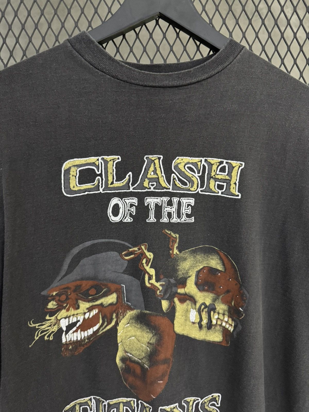 Band Tees Vintage 1990s Clash Of The Titans Slayer Megadeath Testament Size US L / EU 52-54 / 3 - 2 Thumbnail