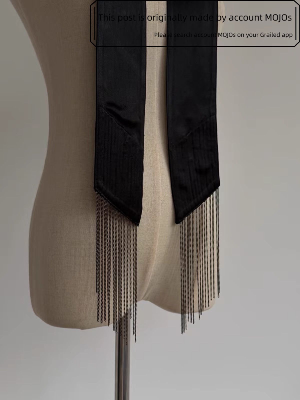 Maison Margiela Maison Margiela 14AW Silk Chain Attached Scarf mojos Size ONE SIZE - 3 Thumbnail