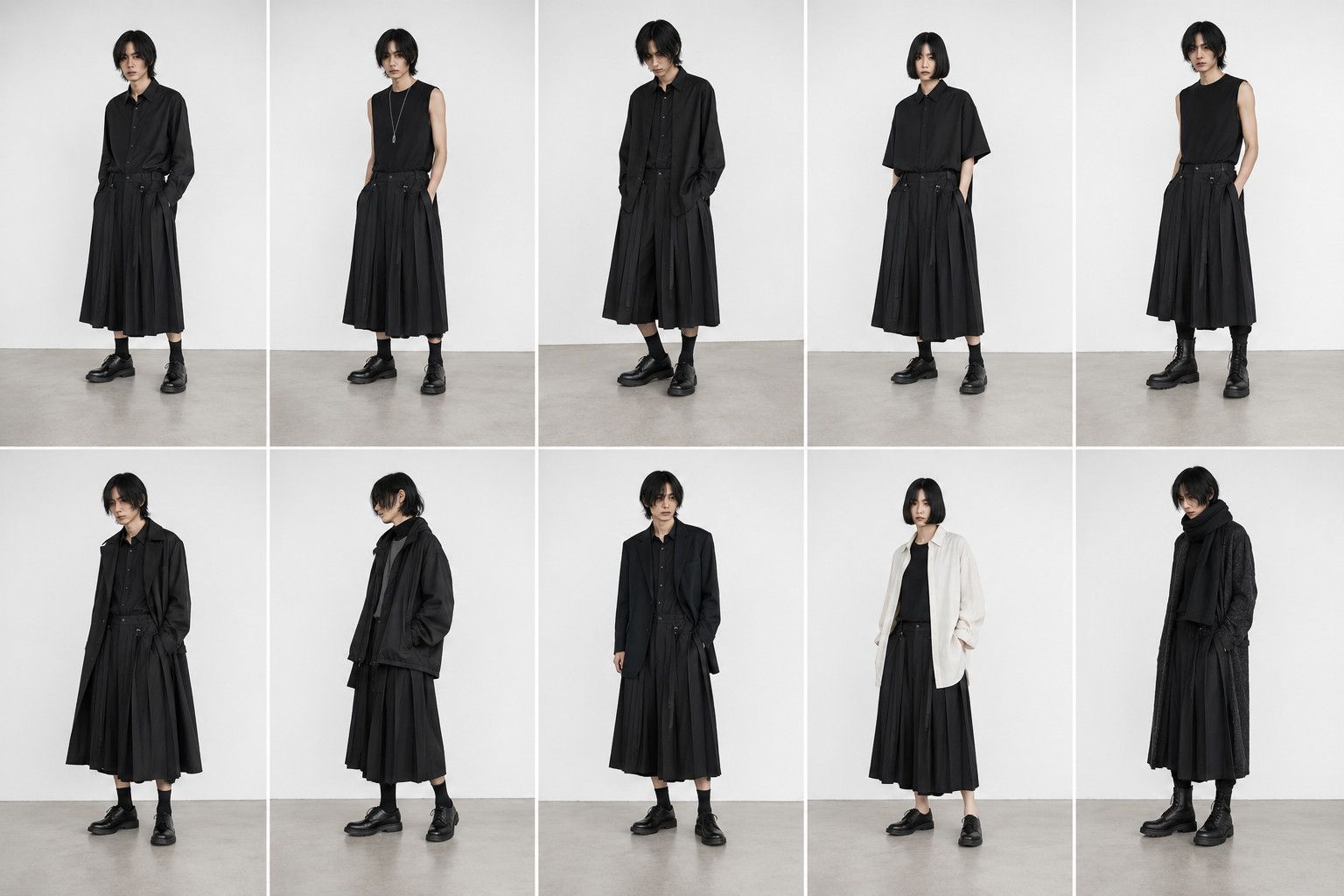 Yohji Yamamoto Ground Y Yohji Yamamoto - Wrapped Layer Pleated Skirt Pants Size US 32 / EU 48 - 4 Thumbnail