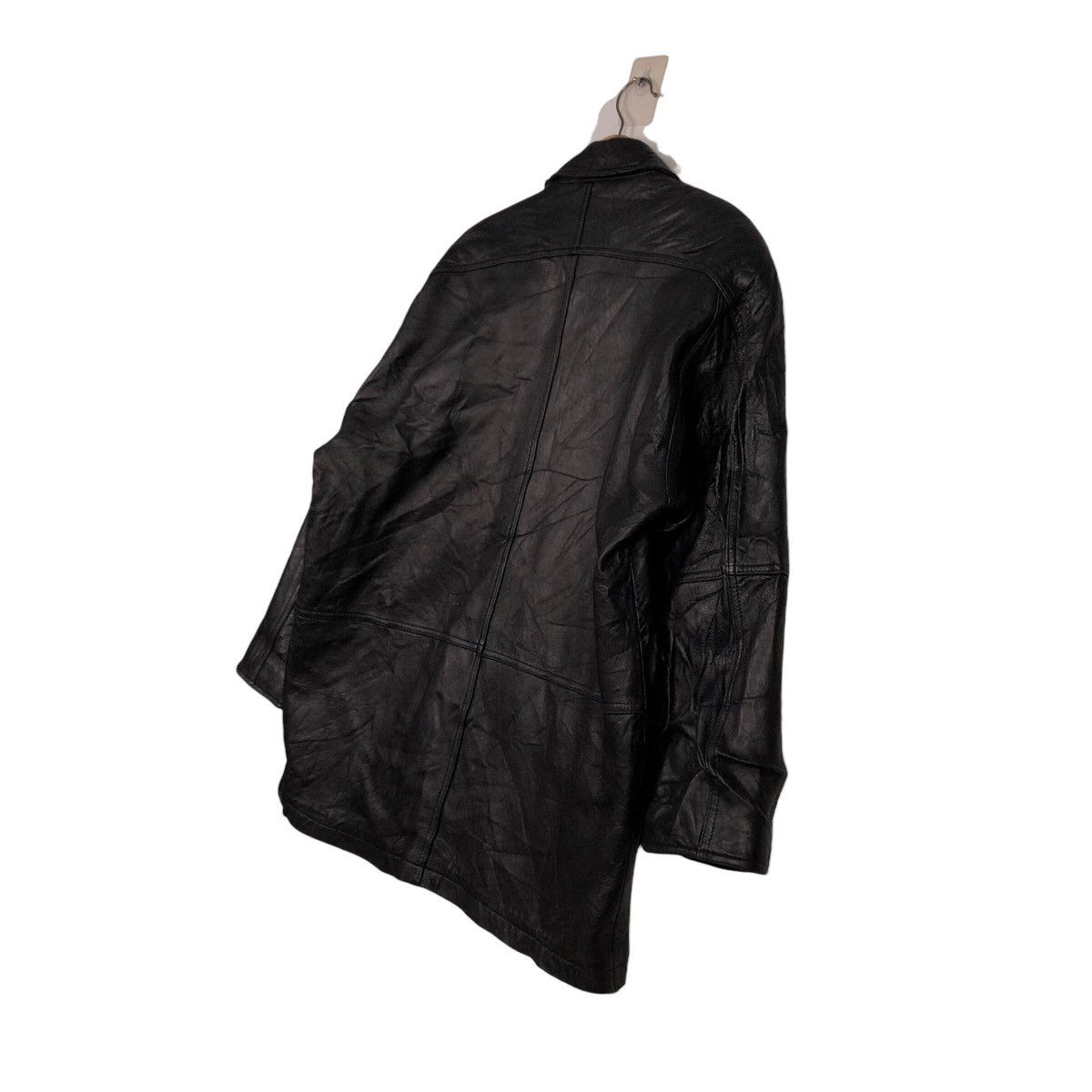 📌Vintage Biker Genuine Leather Jacket Lmogees Multi Pocket
