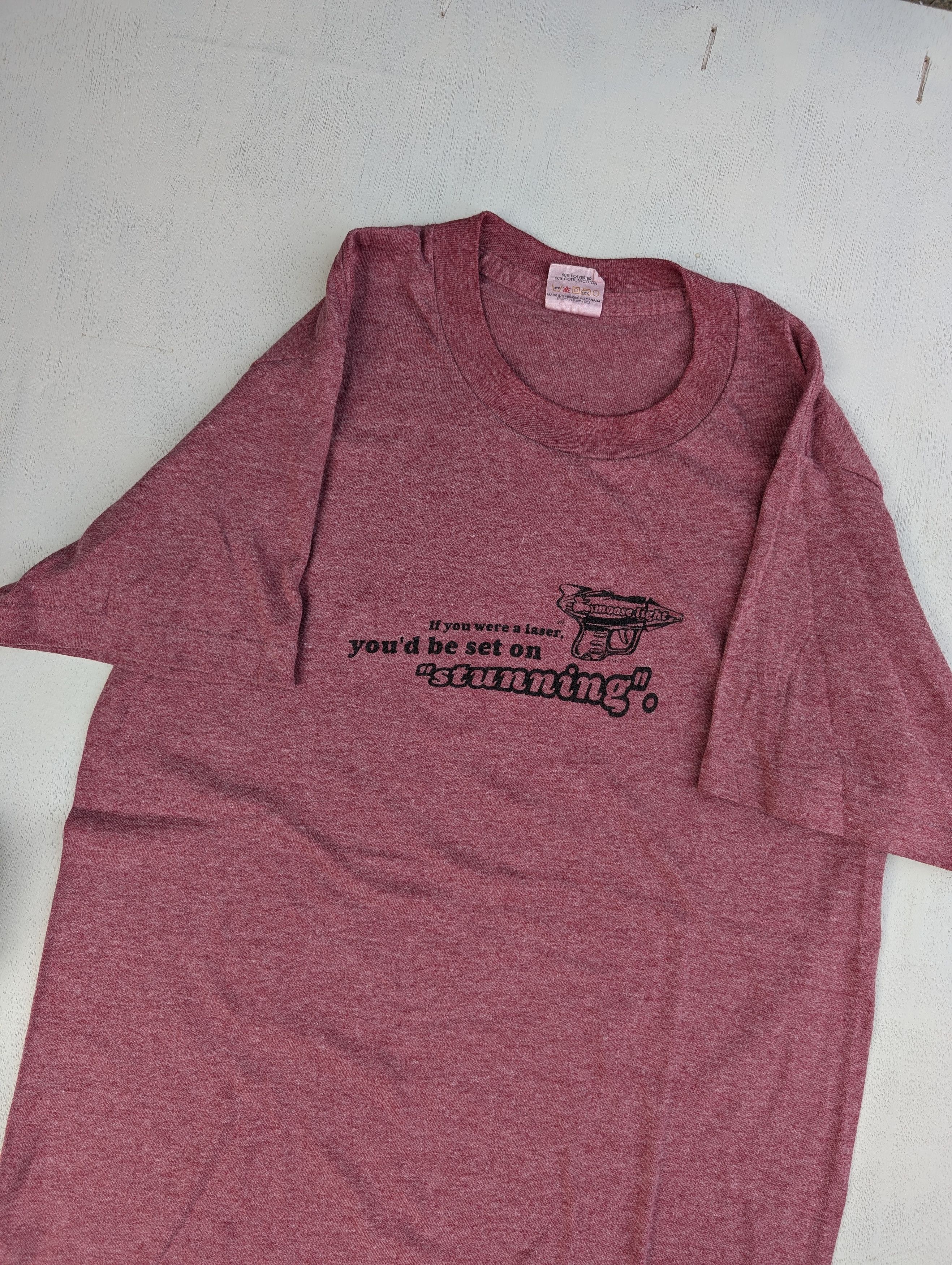Vintage Vtg 80s Stanfield's "If you were a laser" humor t shirt sz S Size US S / EU 44-46 / 1 - 2 Thumbnail