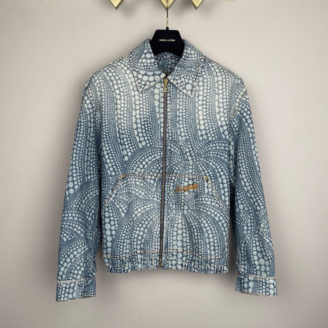 Louis Vuitton LV Yayoi Kusama Polka Dot Denim Zip Jacket Size US S / EU 44-46 / 1 - 1 Thumbnail