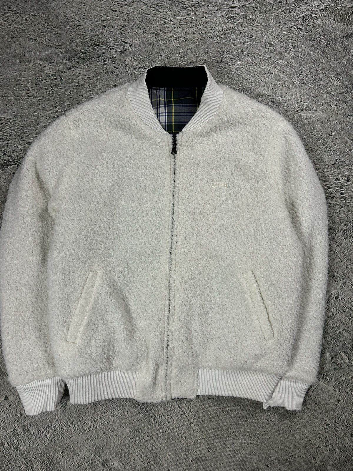 Stussy Stussy Sherpa bomber jacket reversible fleece tartan Size US XL / EU 56 / 4 - 2 Thumbnail