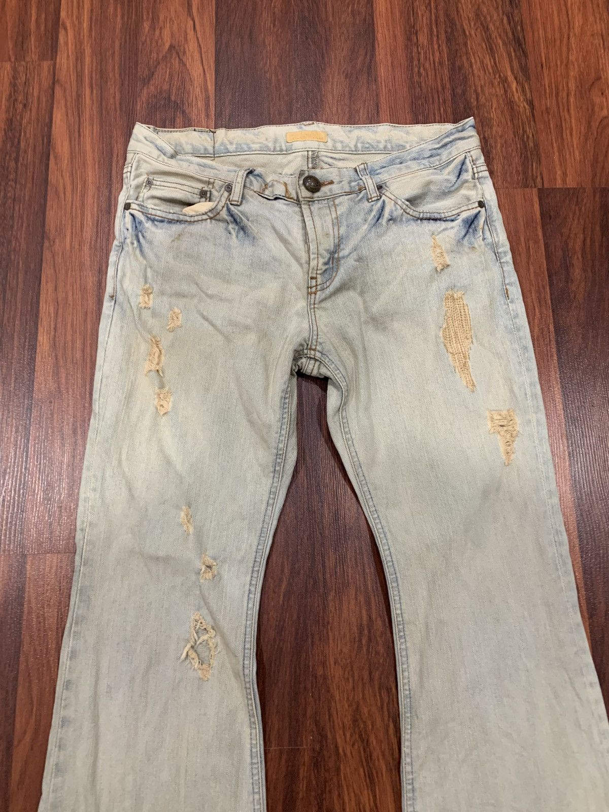 GOA Vintage Distressed Flared Goa Jeans Size 34" / US 12 / IT 48 - 2 Thumbnail