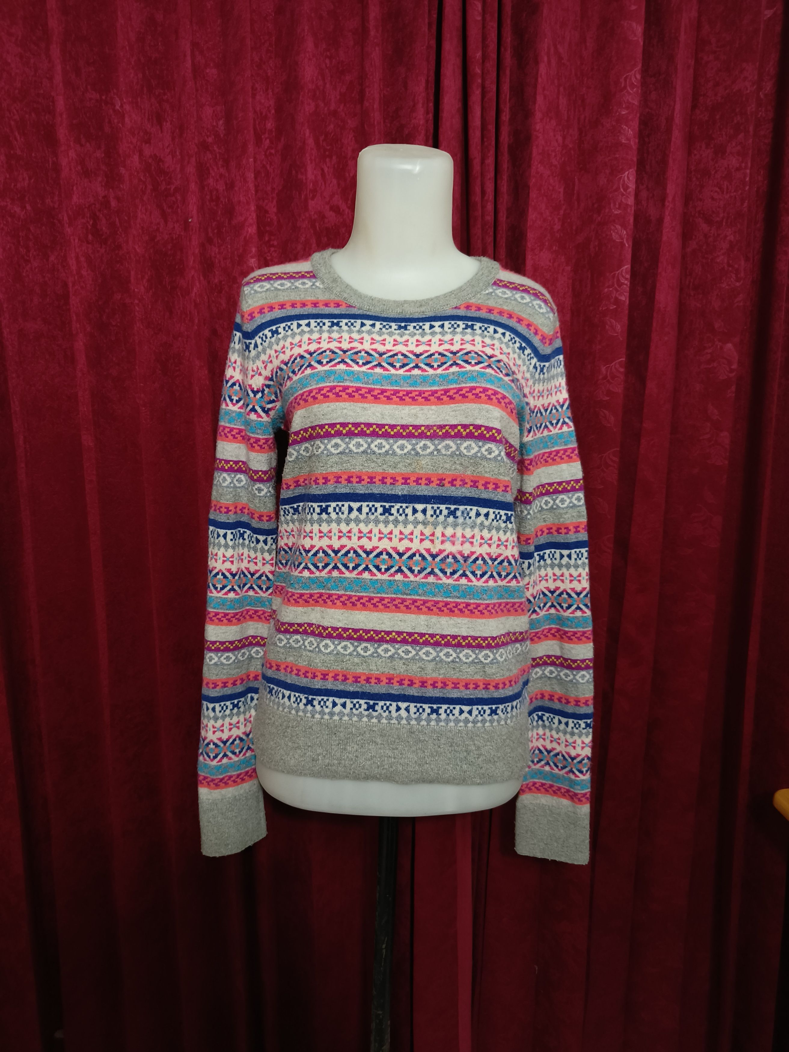 Gap Vintage GAP Women's Ethnic Stiped Motifs Knit Sweater Size S / US 4 / IT 40 - 6 Thumbnail