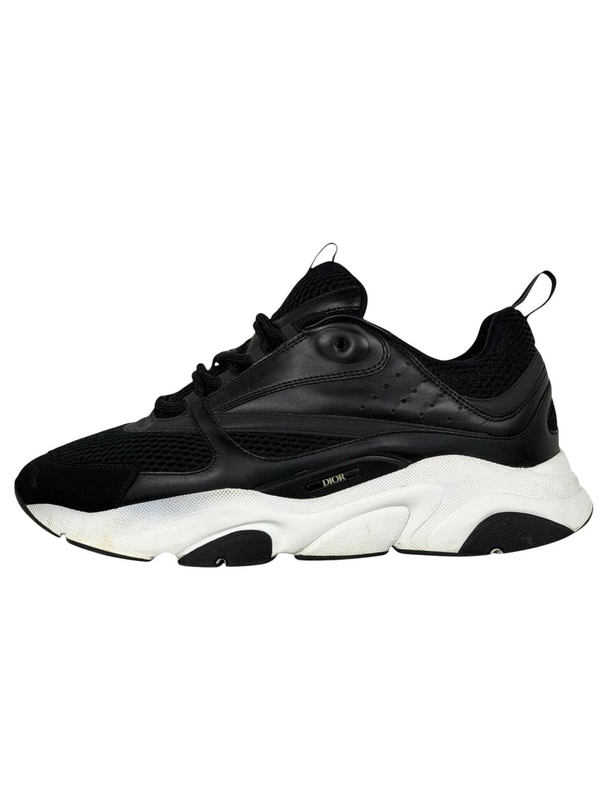 Dior Dior B22 Black White Leather Trainers Size US 10 / EU 43 - 4 Thumbnail