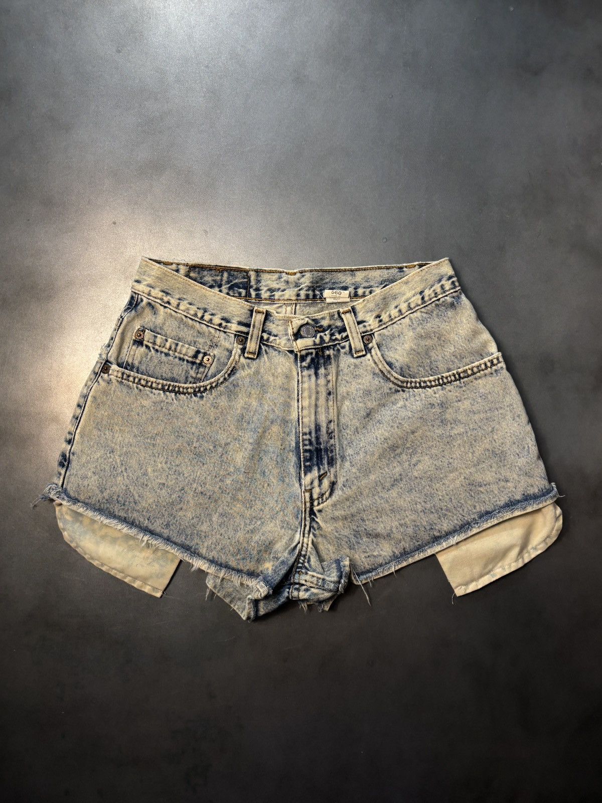 Levi's × Vintage 1990s Levis Cutoff Jorts Vintage Jeans Shorts Red Tab 560 29 Size US 29 - 2 Thumbnail