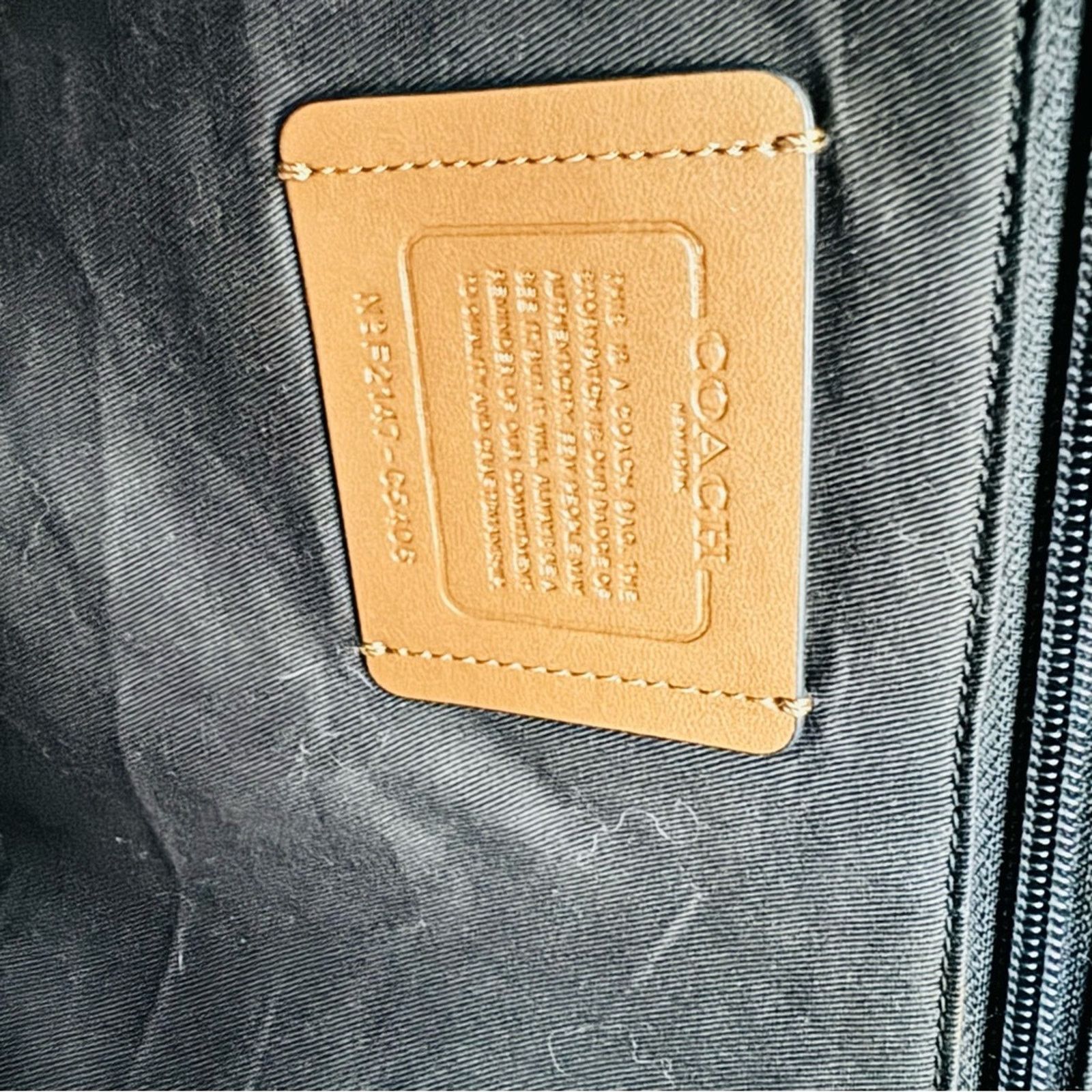 Coach COACH Olive Green Black Canvas Leather Zip Travel Tote Bag Size ONE SIZE - 10 Thumbnail