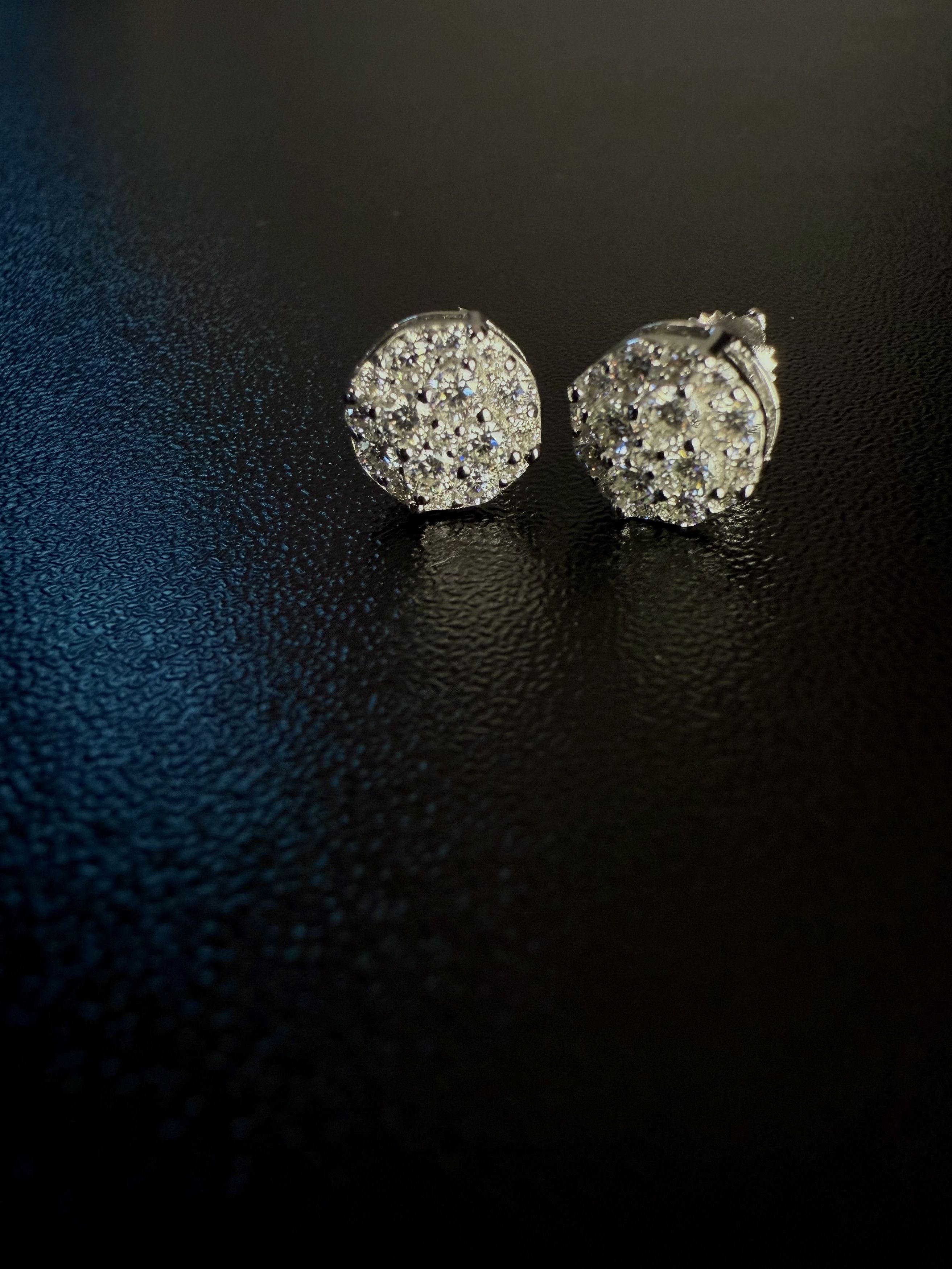 Other Silver Half Snowball's Moissanite Mens Earrings Size ONE SIZE - 19 Thumbnail