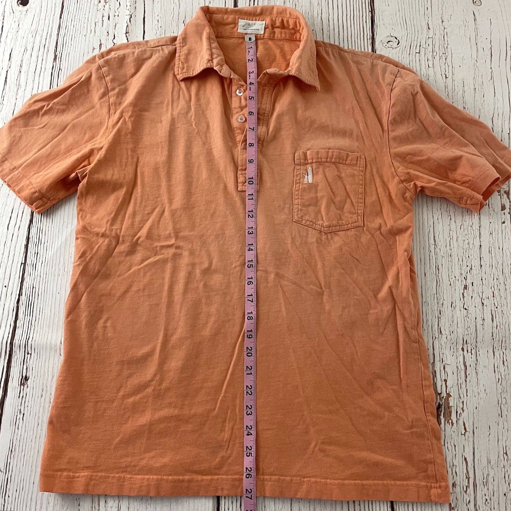 johnnie-O johnnie-O Short Sleeve Button Front Polo Shirt Mens Medium Orange Shirt Mens M Orange Button-Up Solid Cotton Short Sleeve Polo Johnnie-O Size US M / EU 48-50 / 2 - 5 Thumbnail