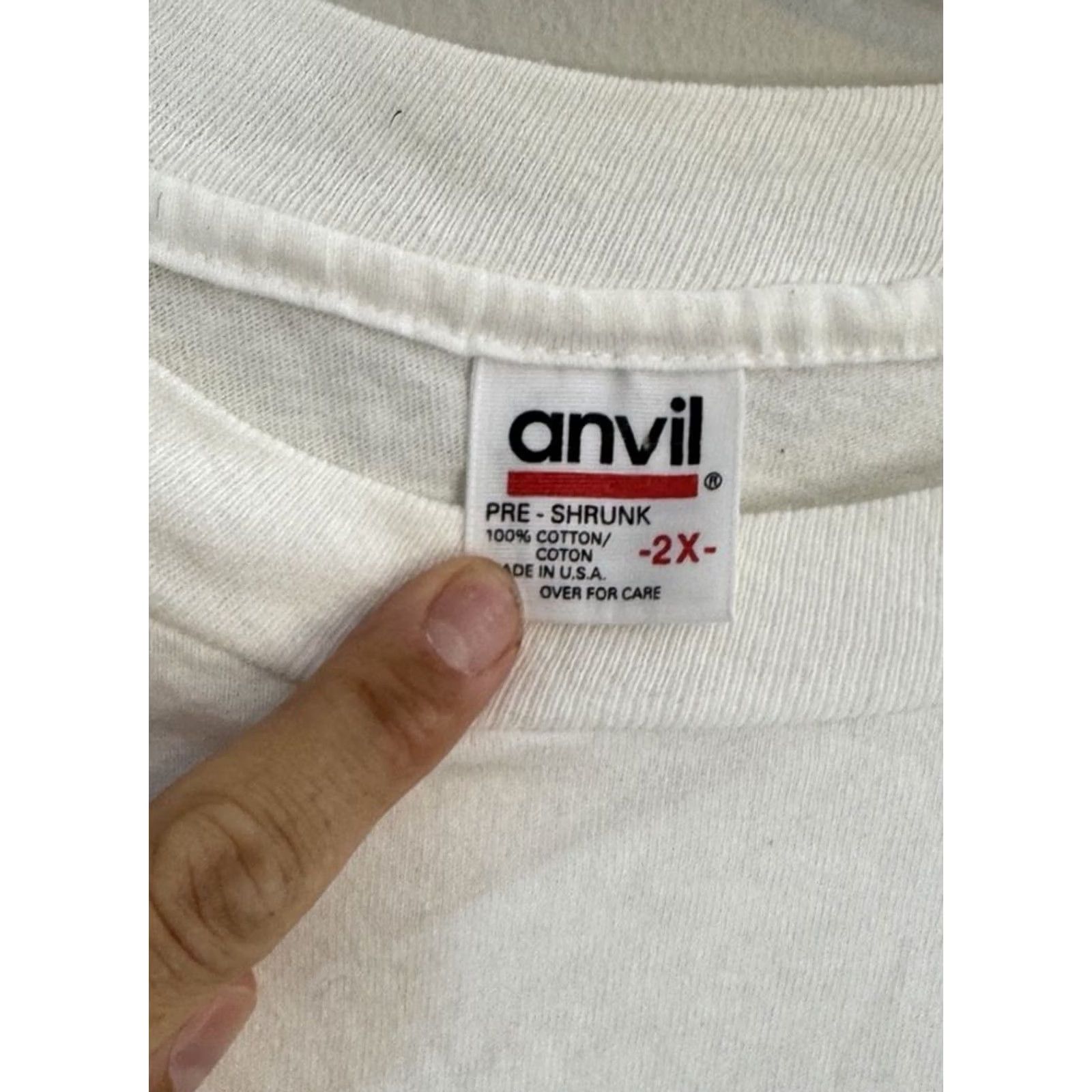 Anvil Sea World Manatees Vintage Solid 90s Crew Neck Shirt Mens 2XL White Size US XXL / EU 58 / 5 - 5 Thumbnail