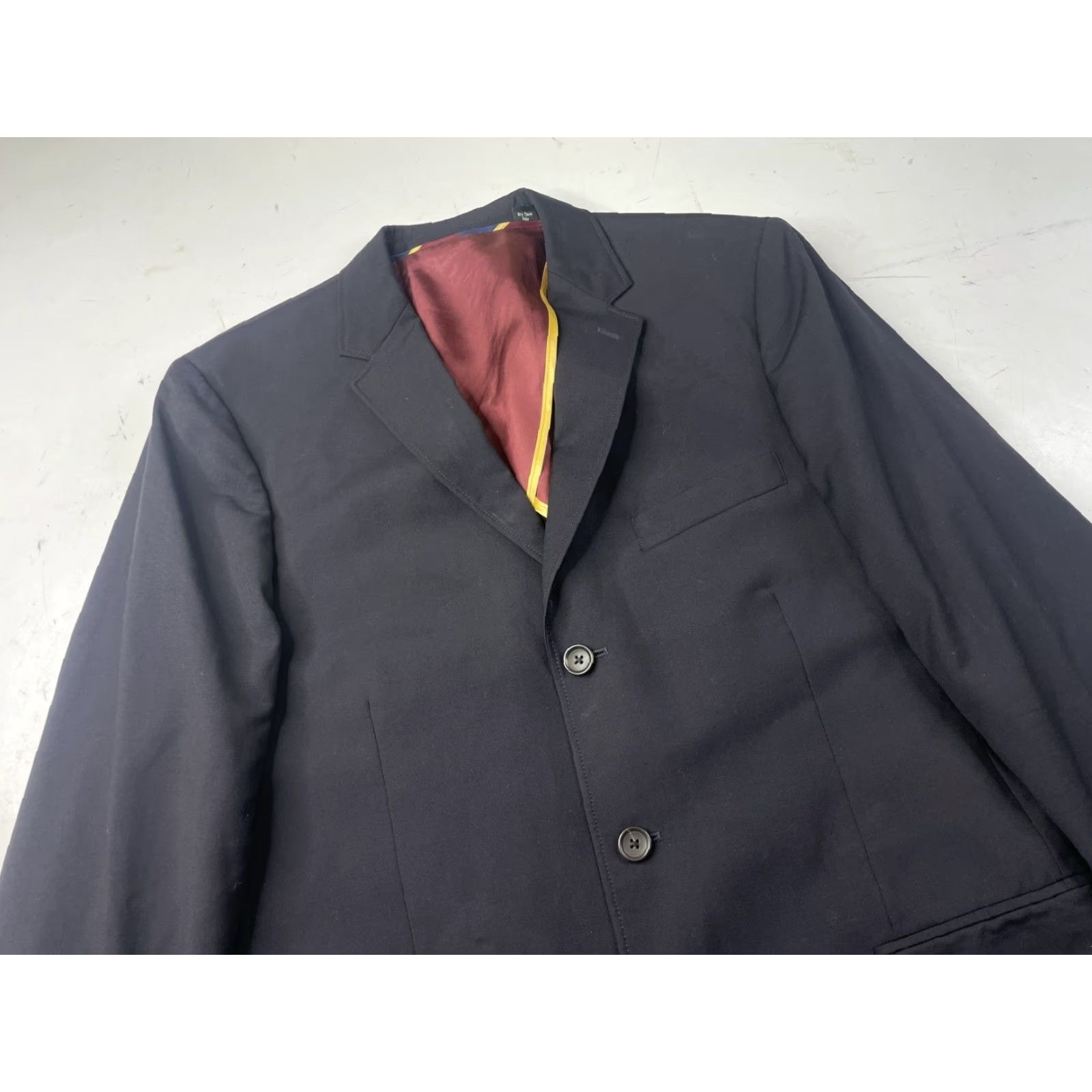 J.Crew VINTAGE J.CREW Blazer Mens 40 Blue Wool Cambridge Sport Coat 3 Button Jacket Front Inner Pockets Mens Size 40R - 5 Thumbnail