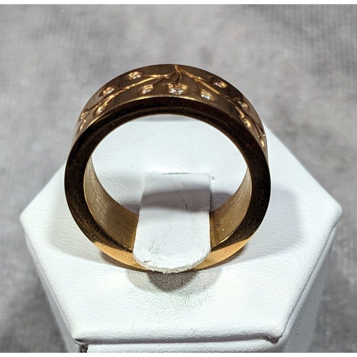Other Whimsical Fairycore Steel Time Floral Ring Gold Plated Stain Size ONE SIZE - 6 Thumbnail