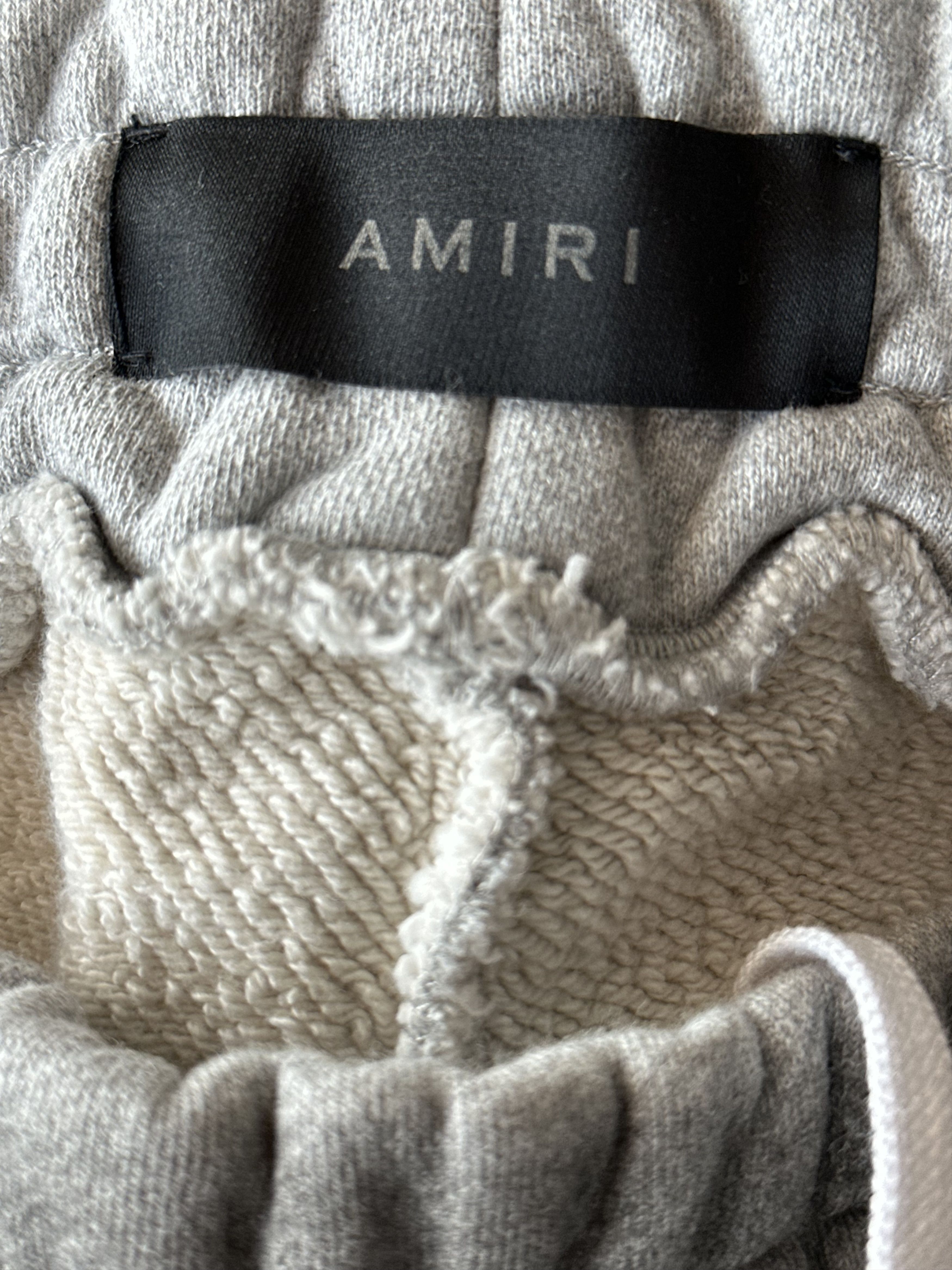 Amiri Amiri Grey & White Puff Logo Sweatpants Size US 34 / EU 50 - 3 Thumbnail