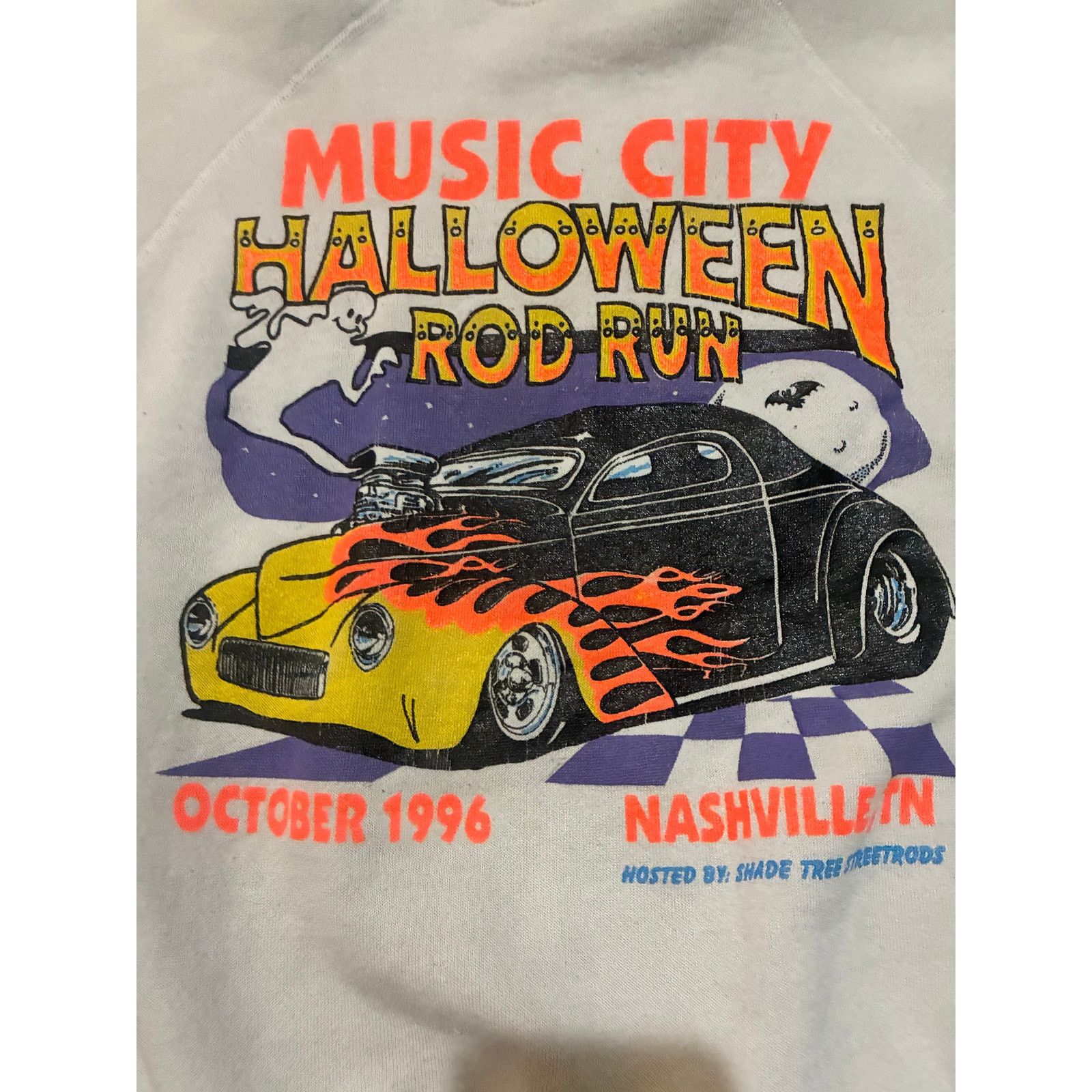 Tultex Vintage 1996 Music City Halloween Hot Rod Sweatshirt M Size US M / EU 48-50 / 2 - 1 Thumbnail
