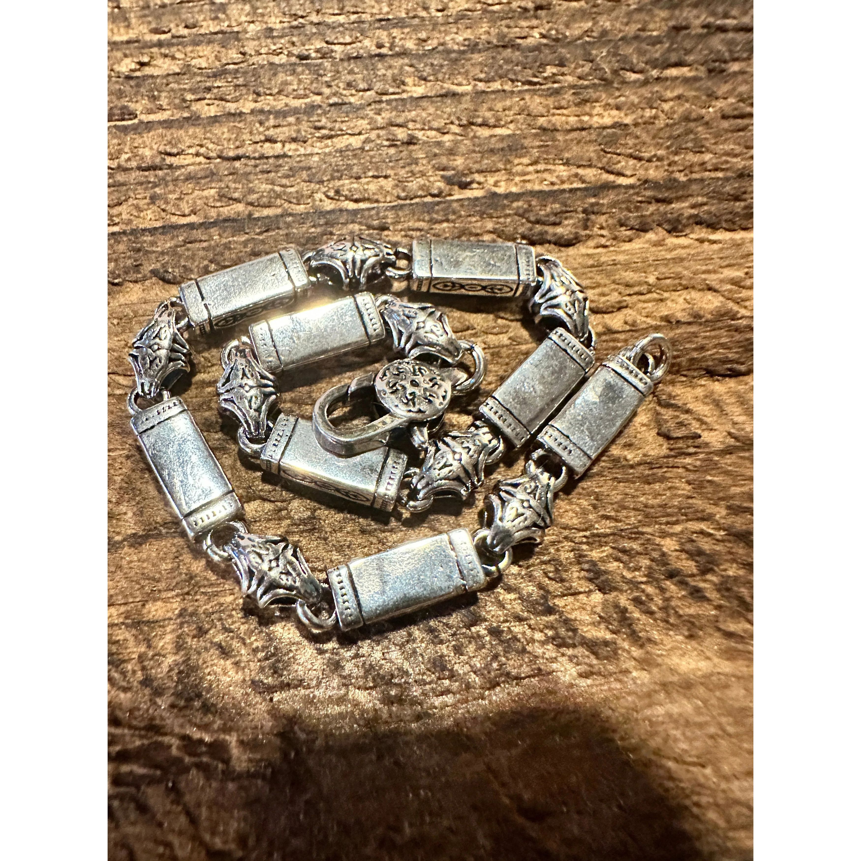Other Boho Chic Woven Link Blue Crystal CZ Silver Bracelet, Lobste Size ONE SIZE - 8 Thumbnail