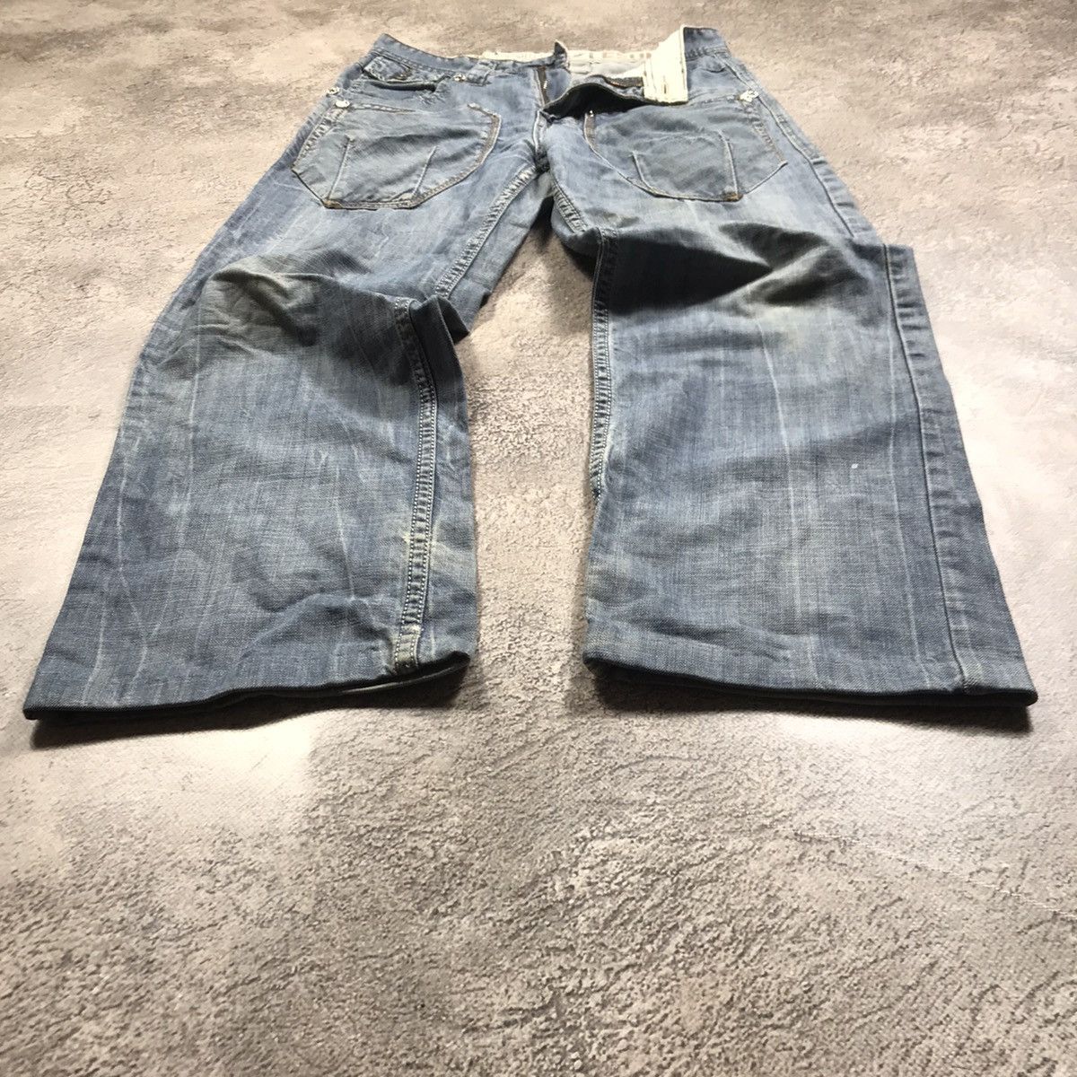 Vintage Vintage 90s Distressed Baggy Jeans Grunge Thrashed Blue 28 Size US 28 / EU 44 - 1 Thumbnail