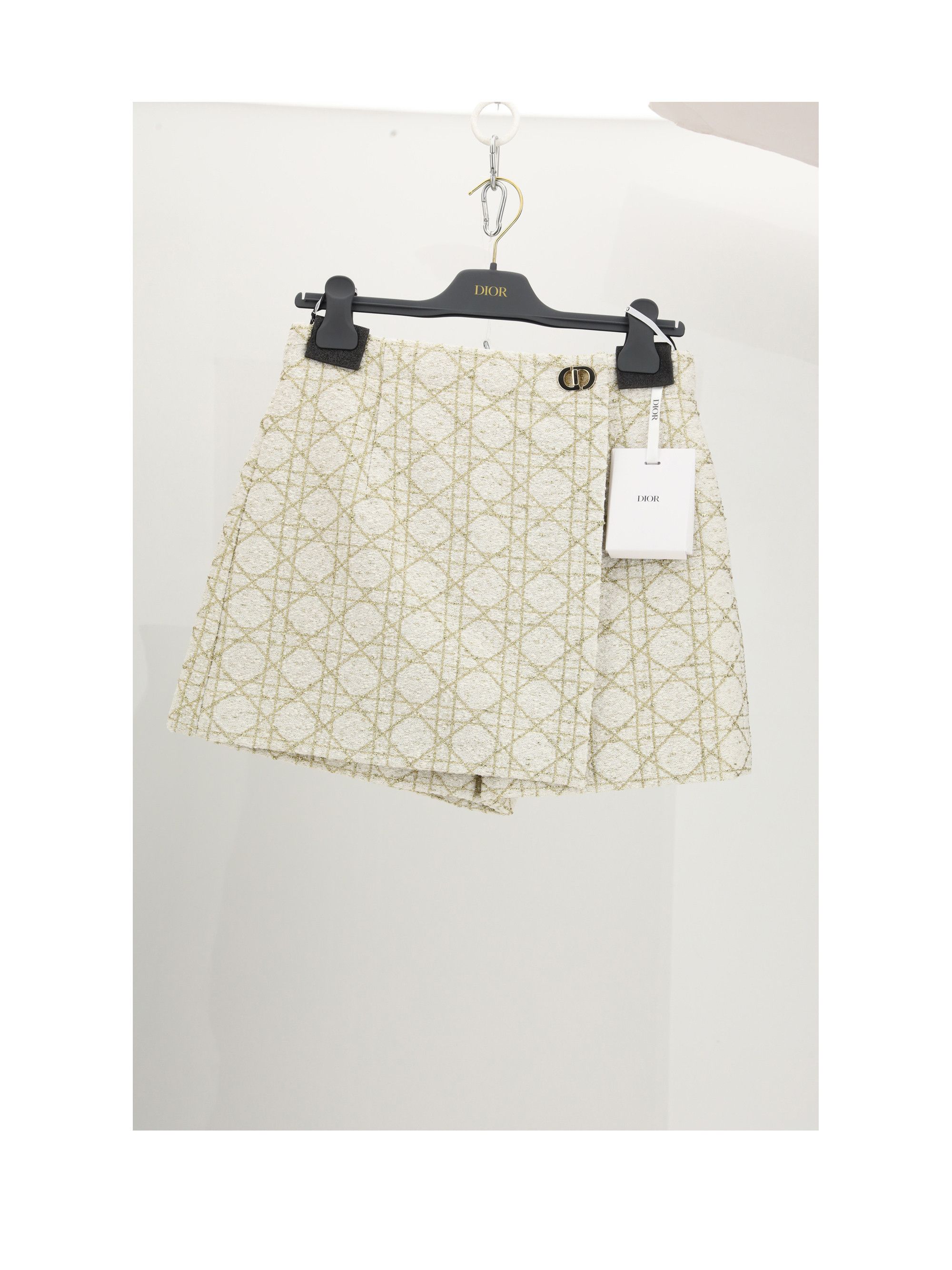 Dior SHORT/JUPE DB-TWEED CANNAGE OR Size 28" / US 6 / IT 42 - 1 Thumbnail