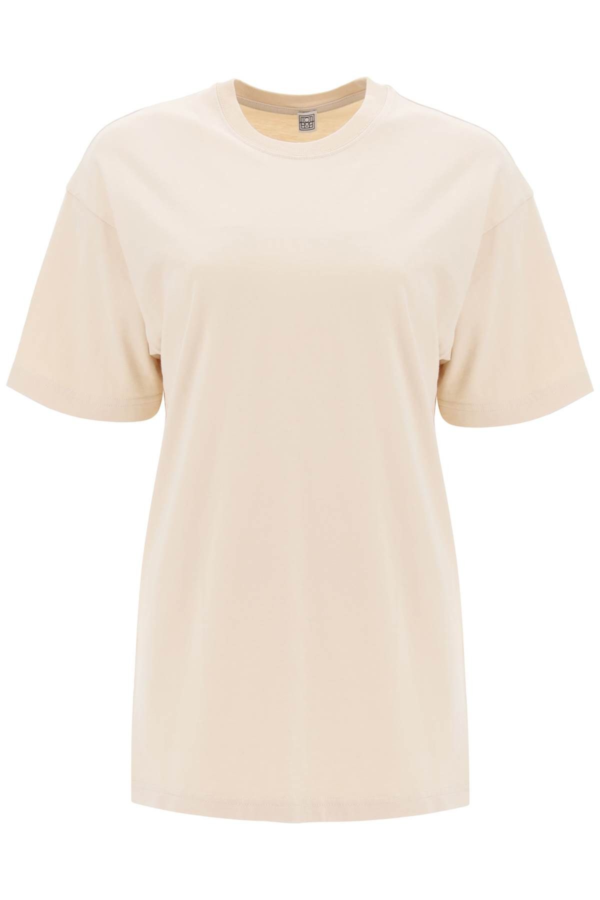 Image of Toteme Oversized Straight T-Shirt in Pearl, Women's (Size XS)