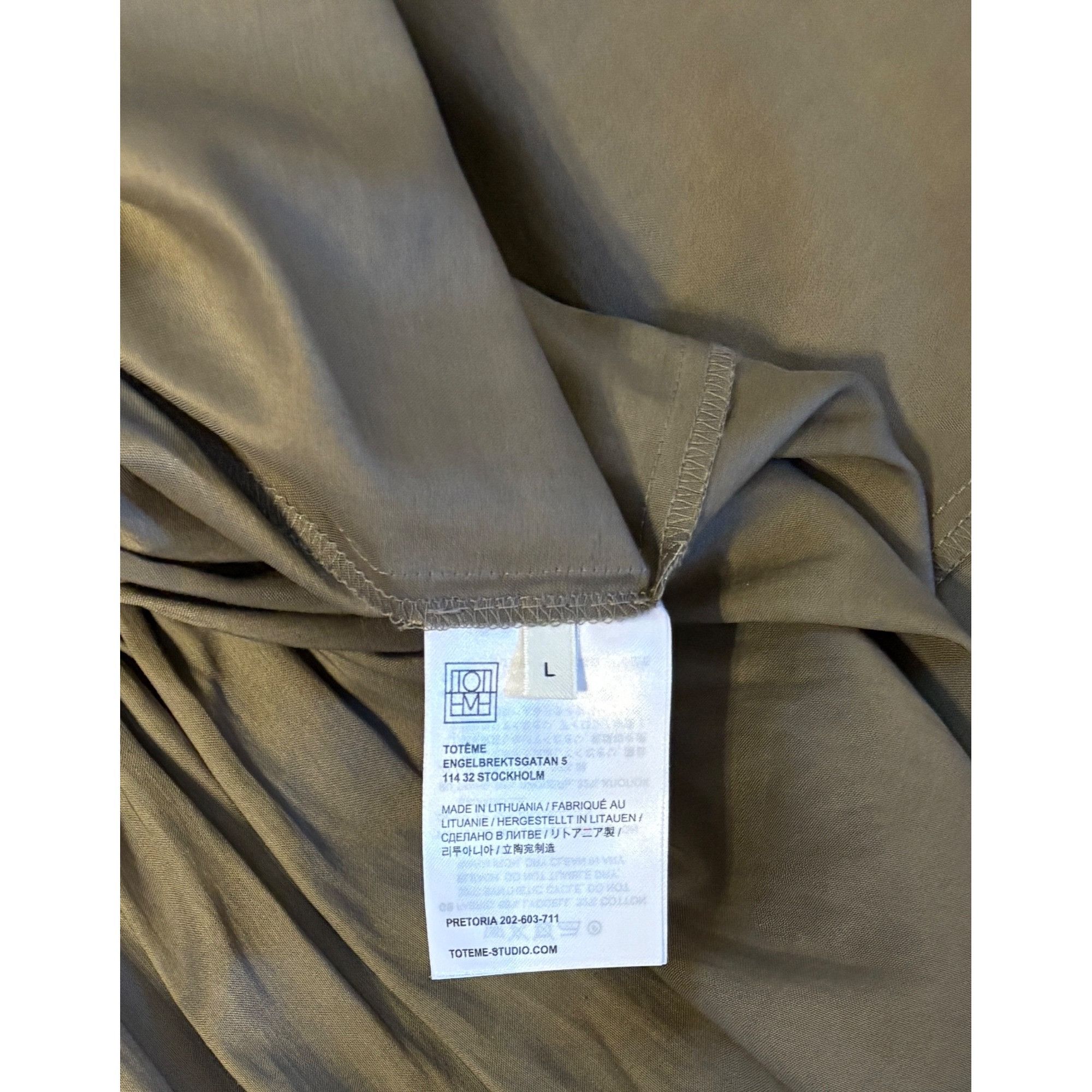 Toteme $490 Toteme L Pretoria Maxi Dress Green Drop Waist Lagenlook |  Grailed